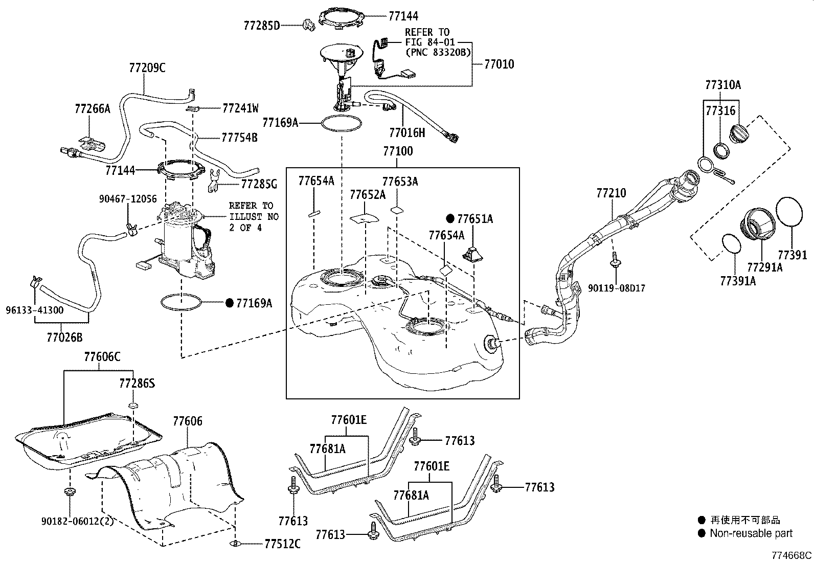 Toyota 77001-42330 TANK ASSY, FUEL
