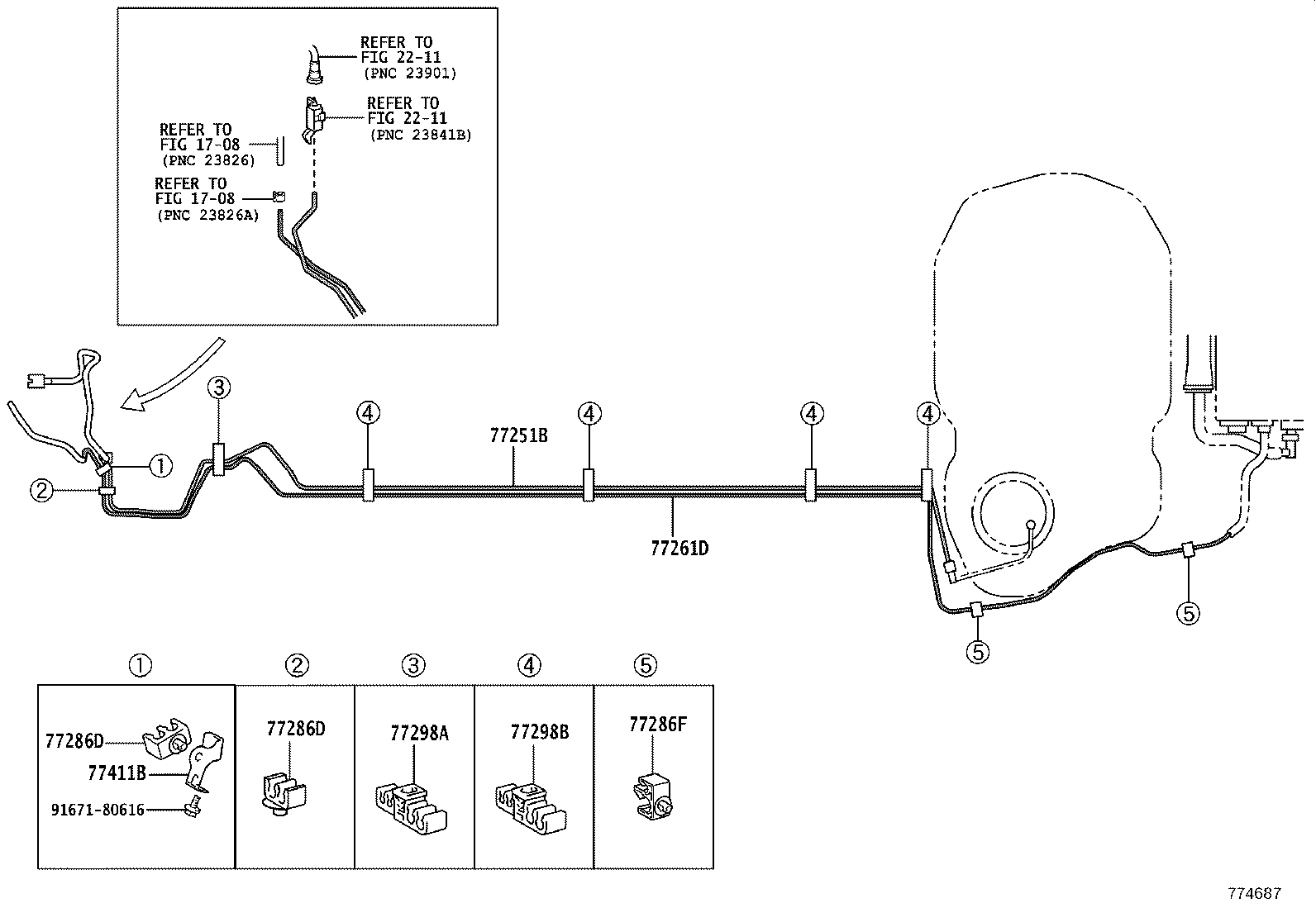 77201-76060 PIPE SUB-ASSY, FUEL TANK FILLER product image