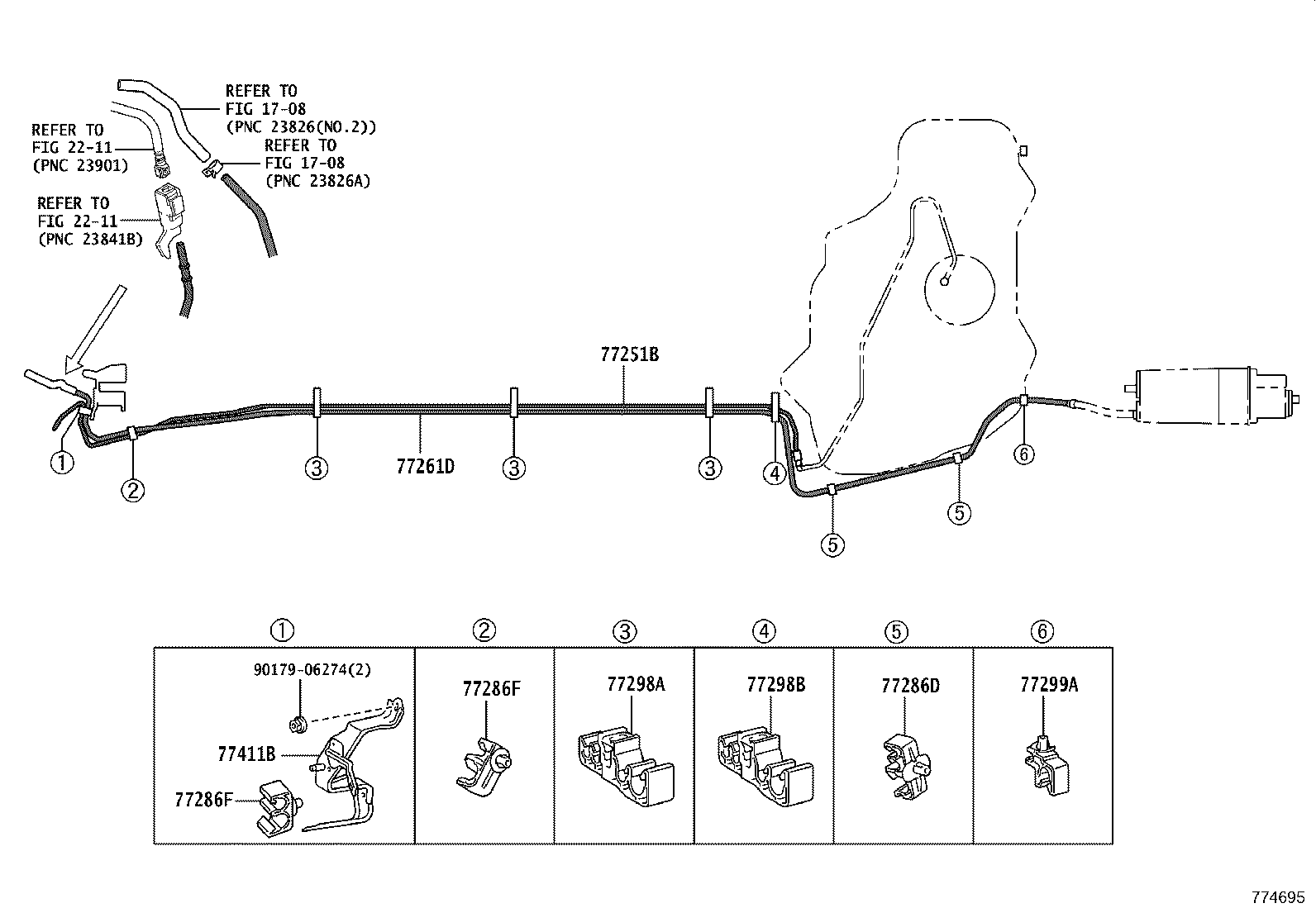 77404-47200 HOSE SUB-ASSY, FUEL TANK VENT product image