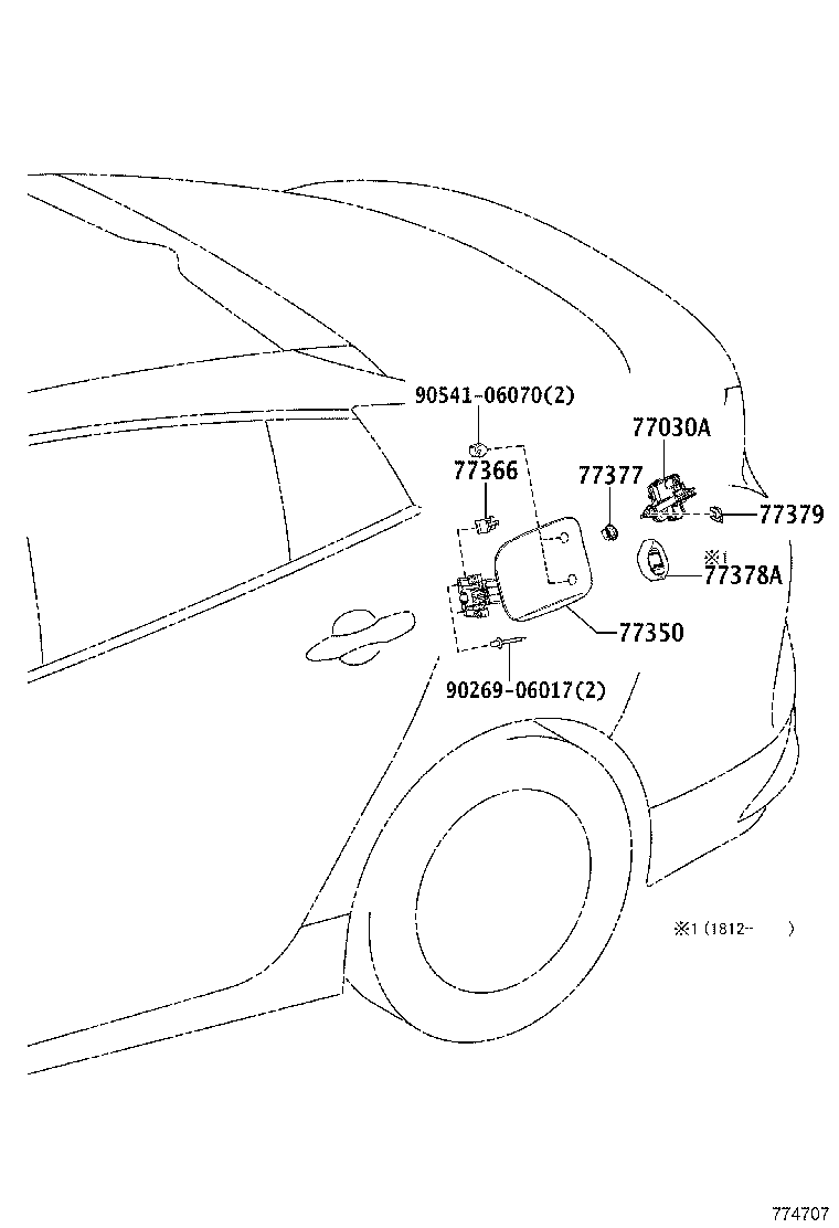 77404-47200 HOSE SUB-ASSY, FUEL TANK VENT product image