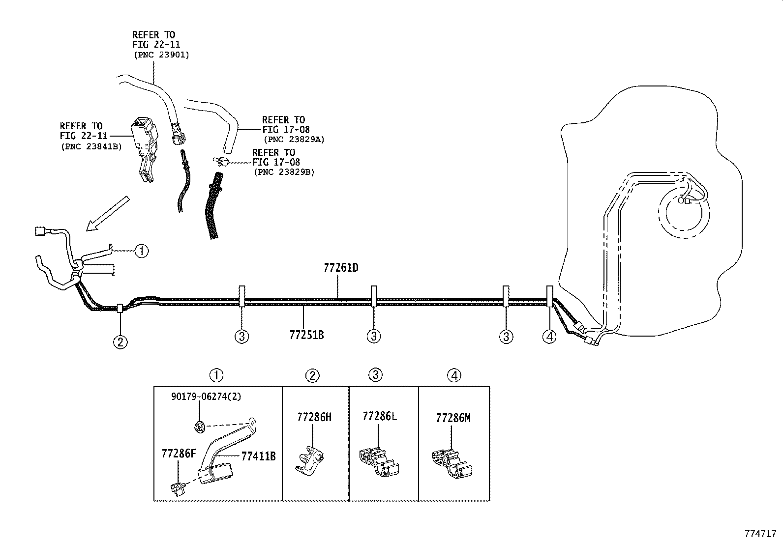 77404-12100 HOSE SUB-ASSY,FUEL TANK VENT product image