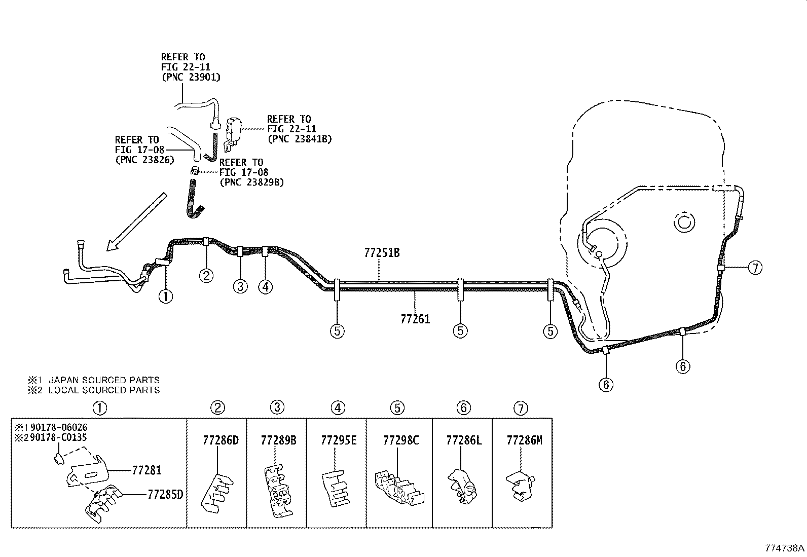 77020-07100 TUBE ASSY, FUEL SUCTION W/PUMP & GAGE product image