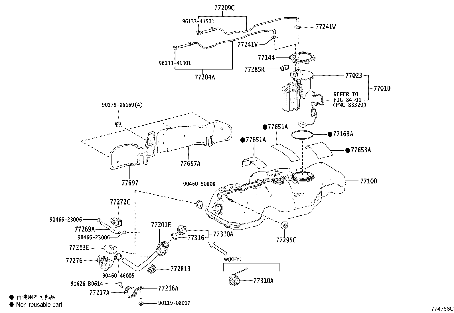 Toyota 77001-26750 TANK ASSY, FUEL