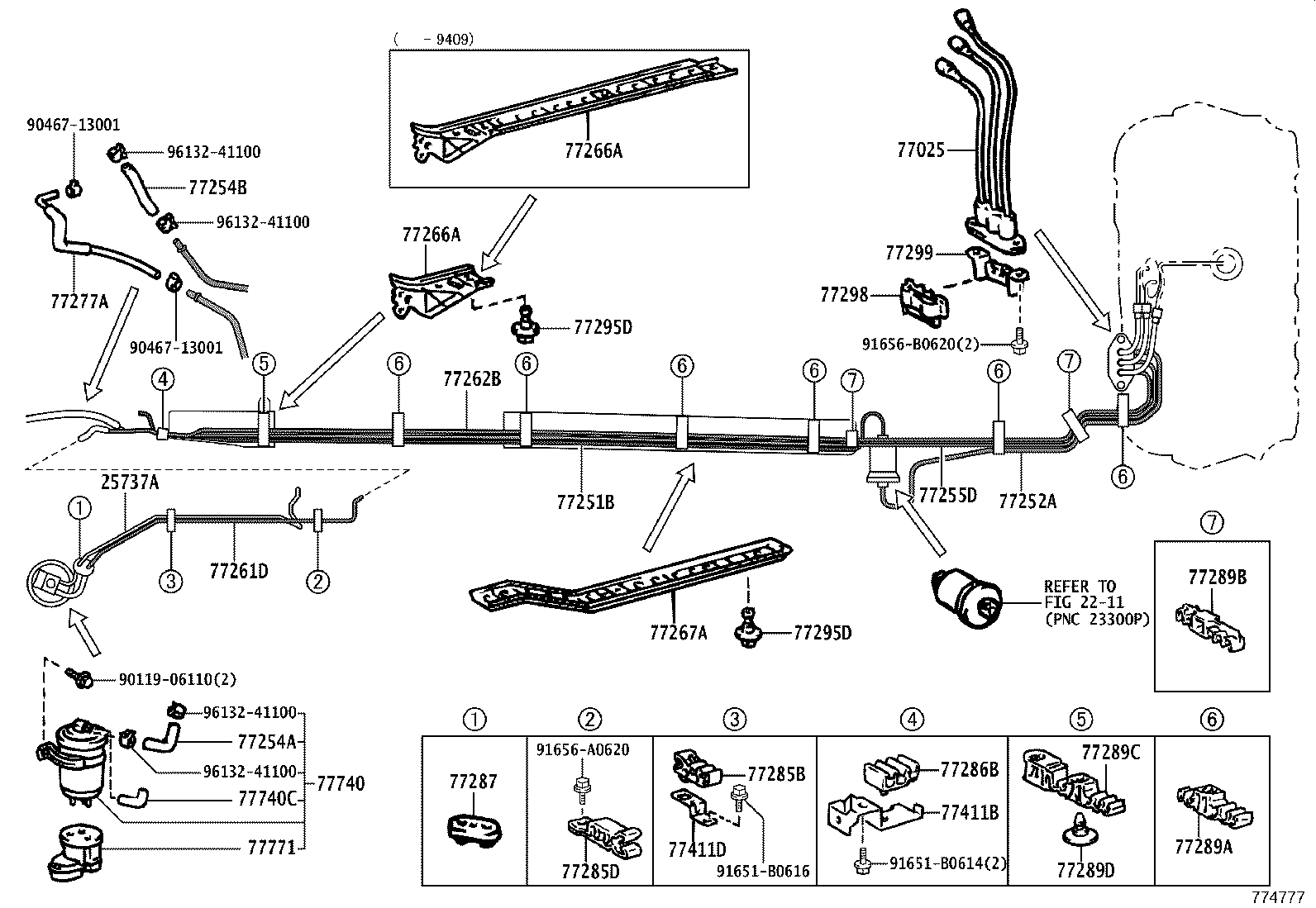 77259-22090 HOSE, FUEL, NO.1 (FOR EMISSION TUBE, NO.1) product image