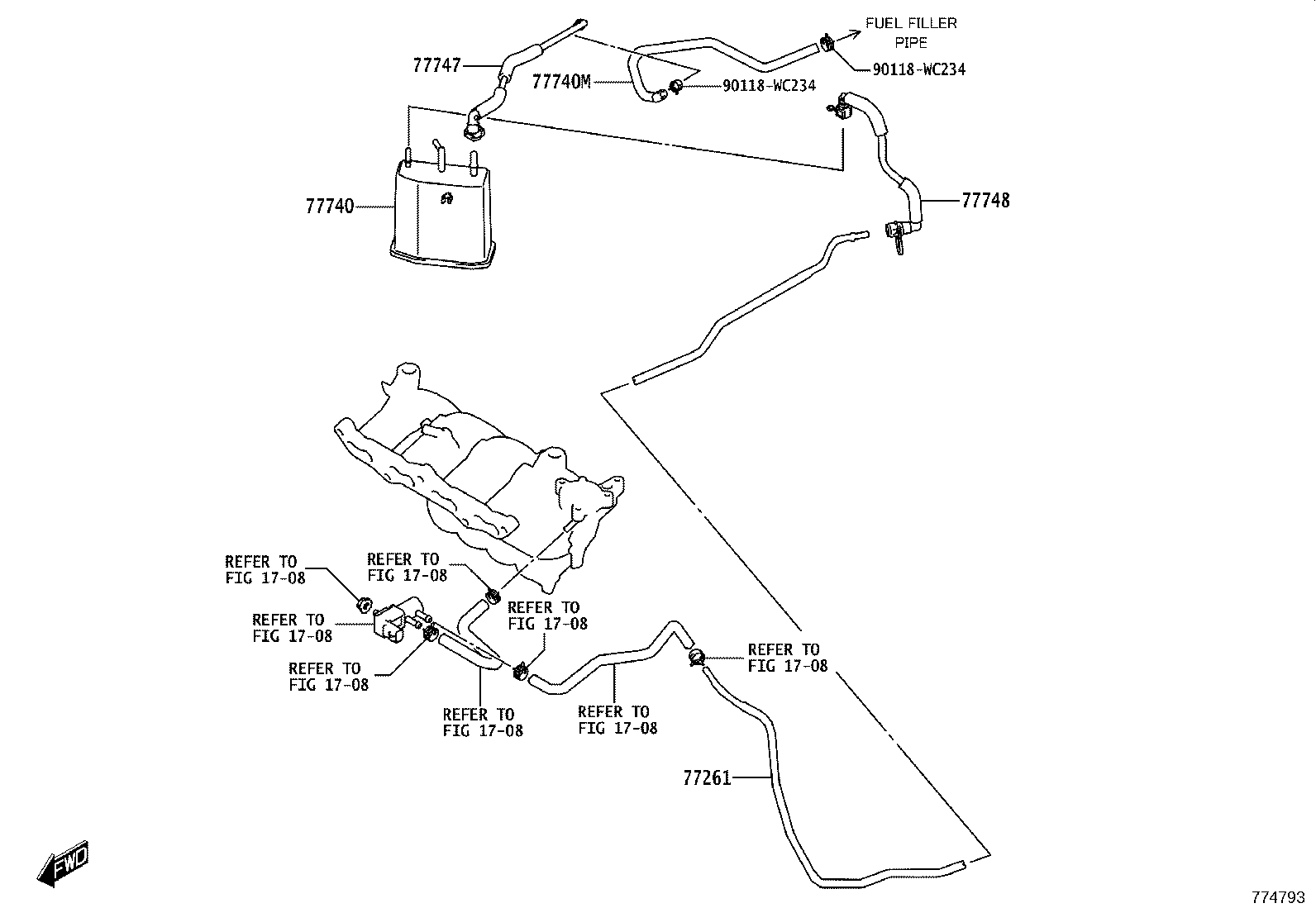 77377-WC001 CONTROL OPENER ASSY, FUEL LID LOCK product image
