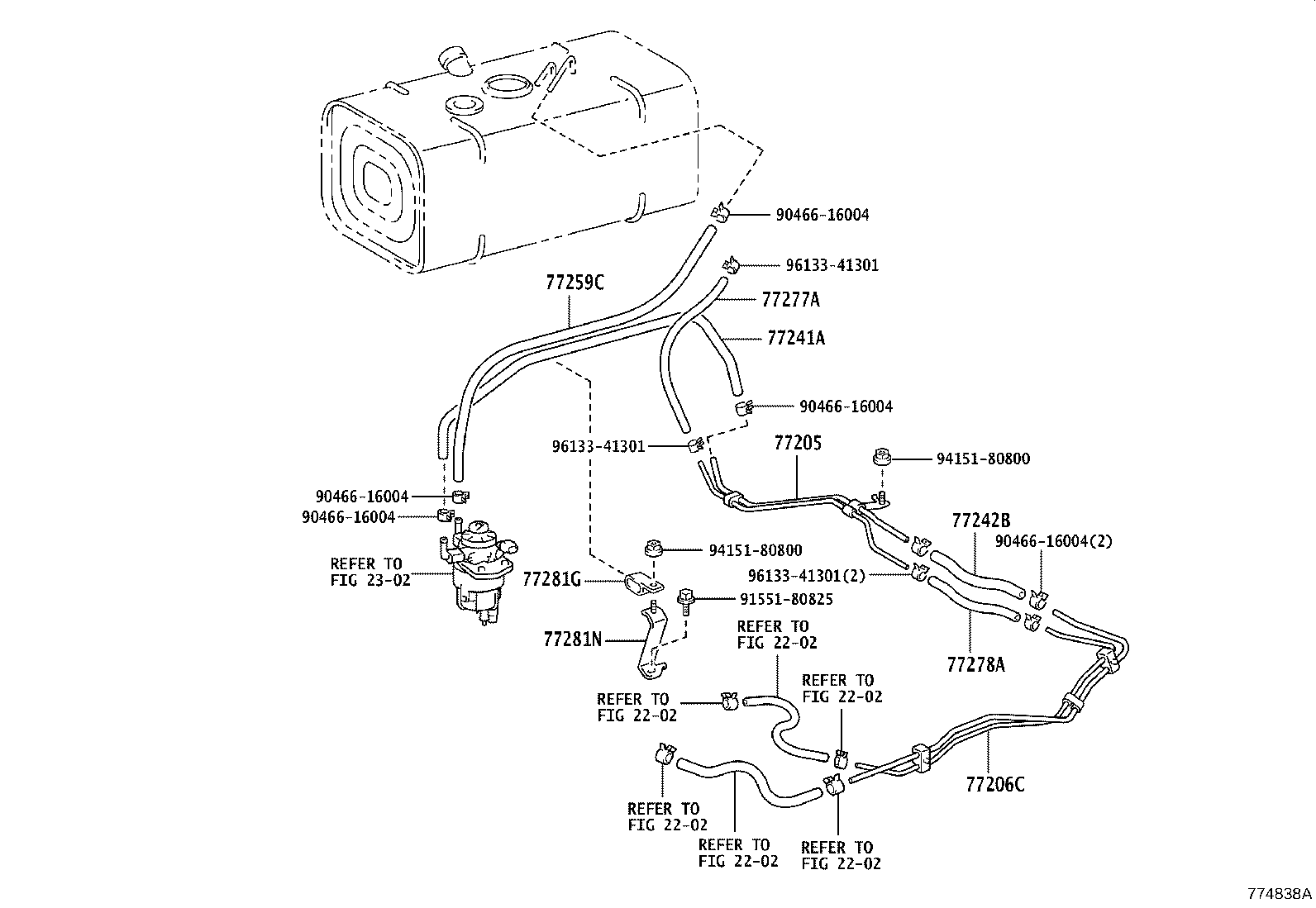77249-37550 HOSE, FUEL EMISSION product image
