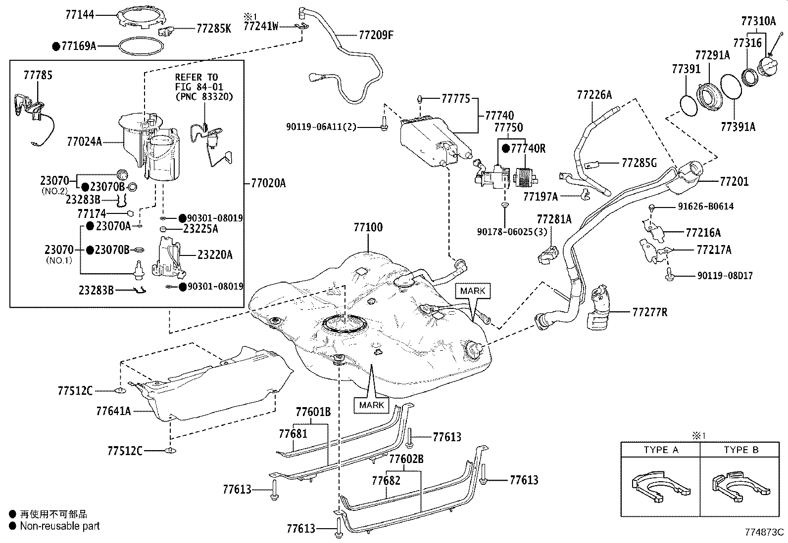 23220-36130 PUMP ASSY, FUEL W/FILTER product image