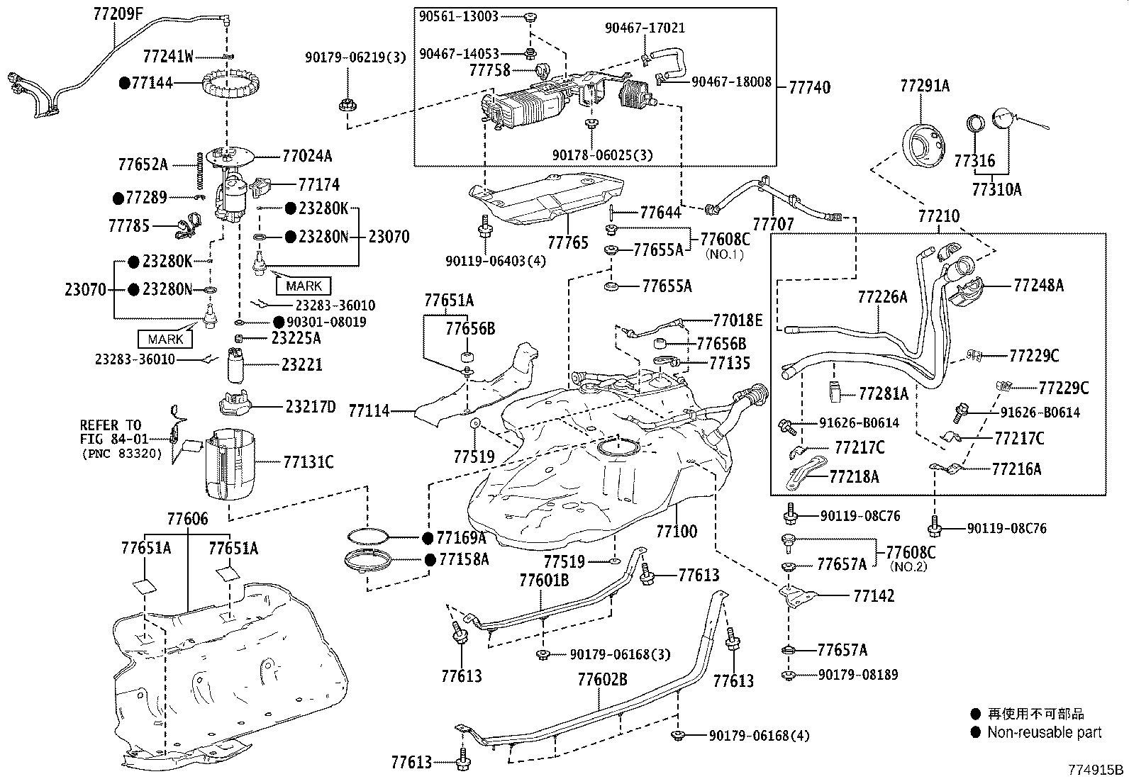 77018-48050 TUBE SUB-ASSY, FUEL TANK EVAPORATION VENT product image