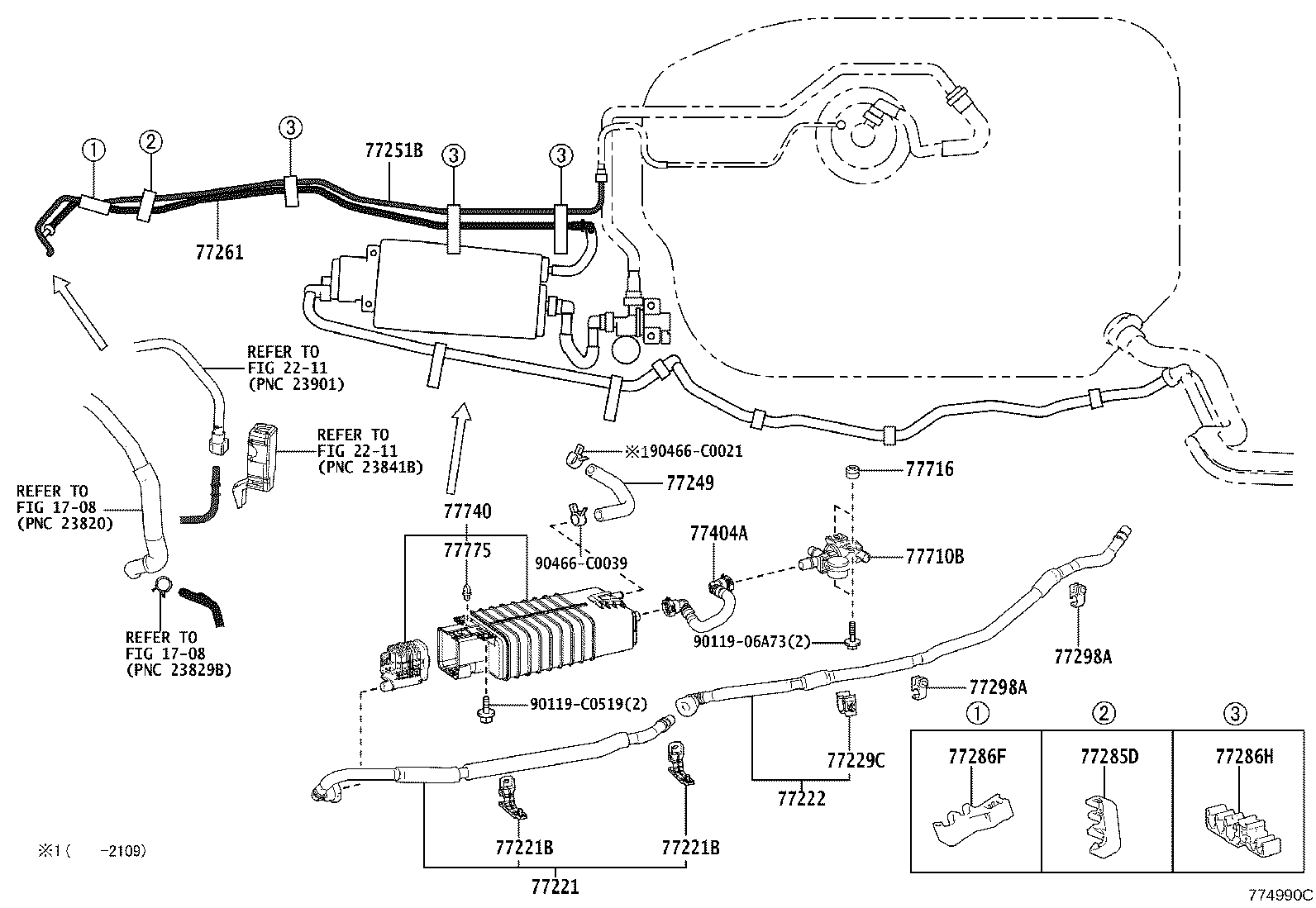 77210-0R080 PIPE ASSY, FUEL TANK FILLER product image