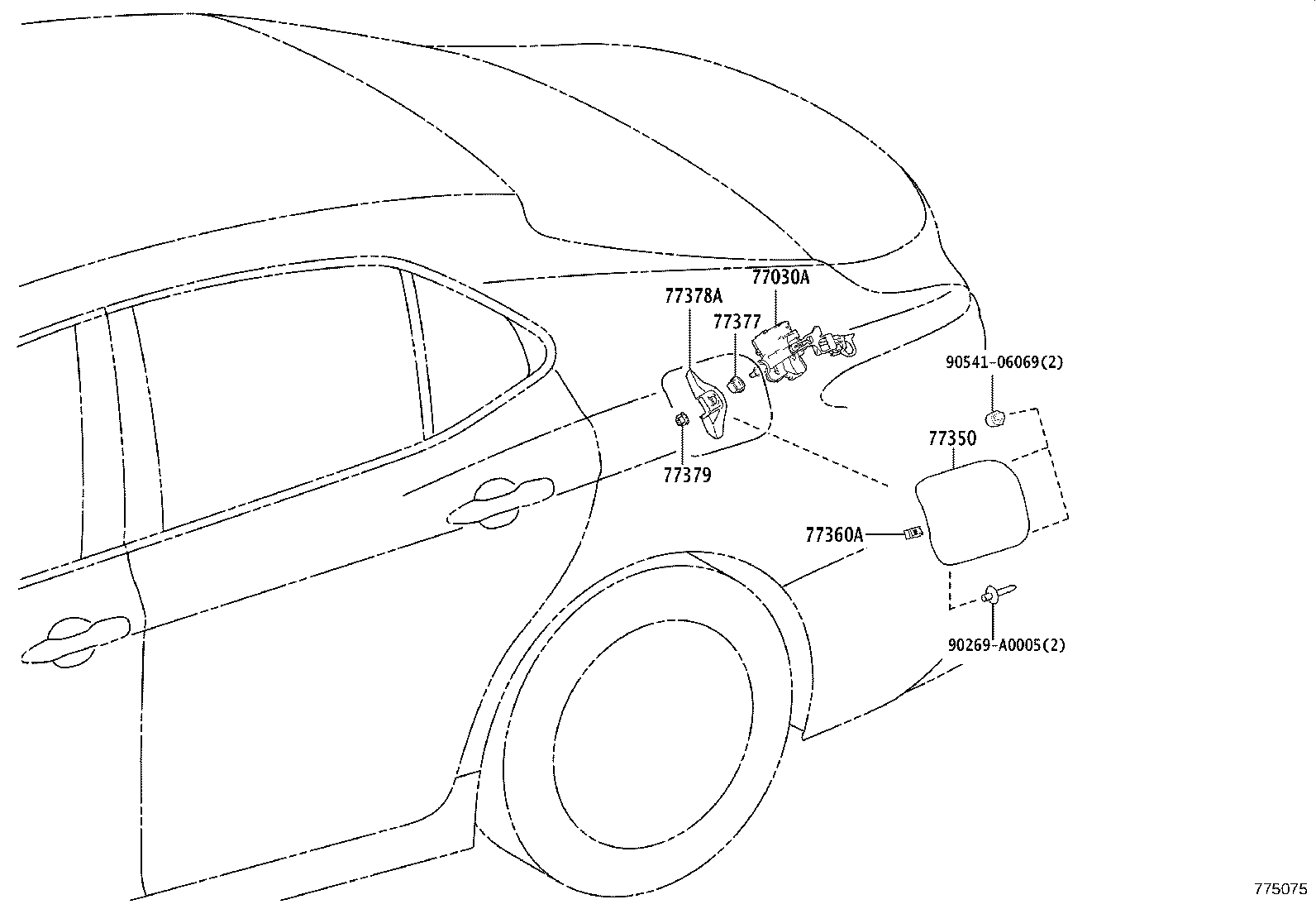 77010-06010 TUBE ASSY, FUEL TANK VENT product image