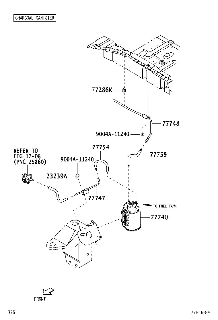 23841-B5010 CLAMP, FUEL TUBE, NO.1 product image