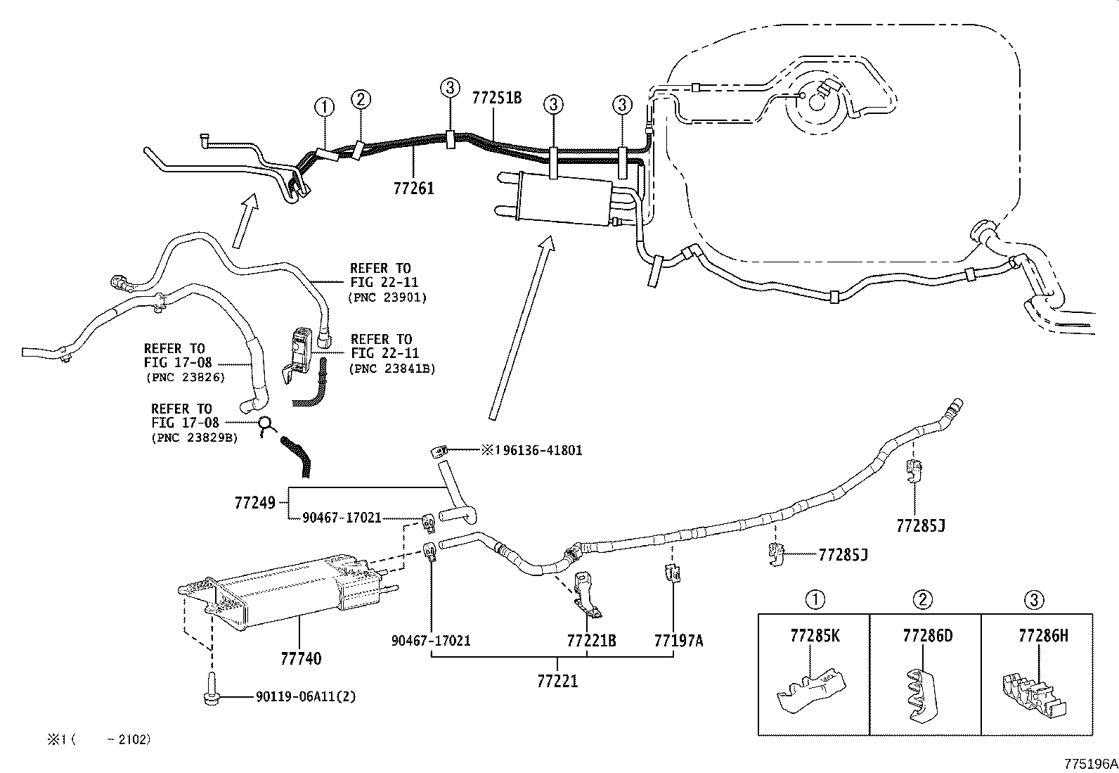 77210-48640 PIPE ASSY, FUEL TANK FILLER product image