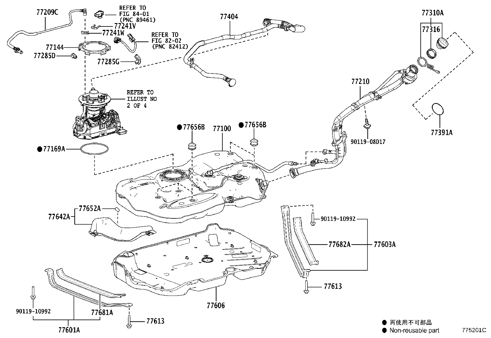 Toyota 77001-42321 TANK ASSY, FUEL