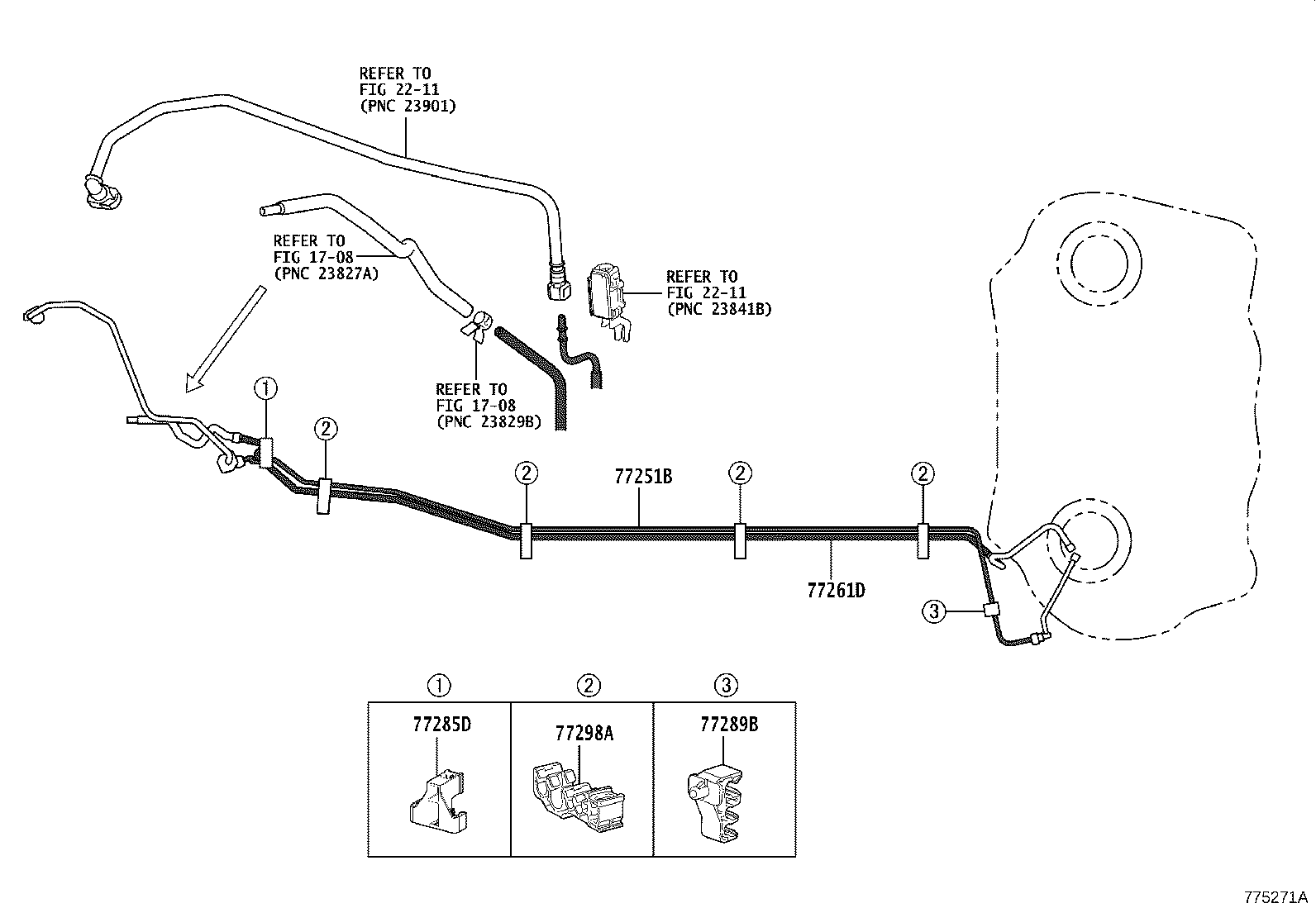 77261-52540 TUBE, FUEL TANK TO CANISTER product image