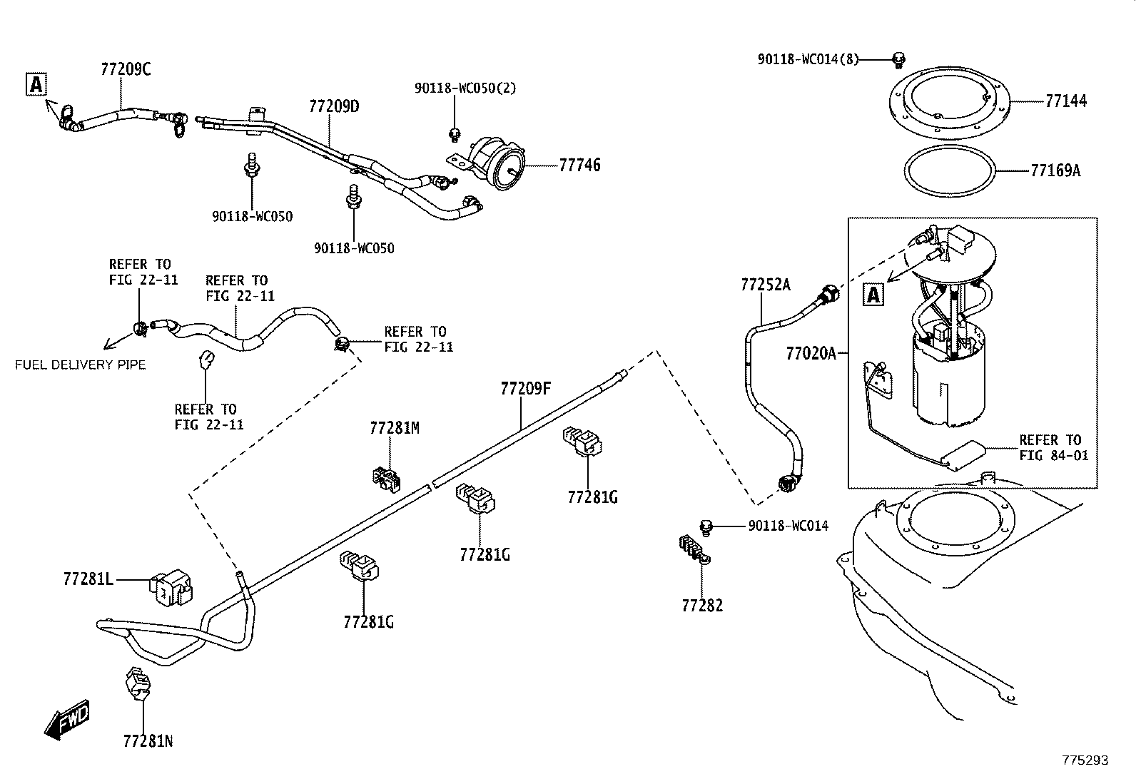 77169-WC002 GASKET, FUEL SUCTION TUBE SET product image