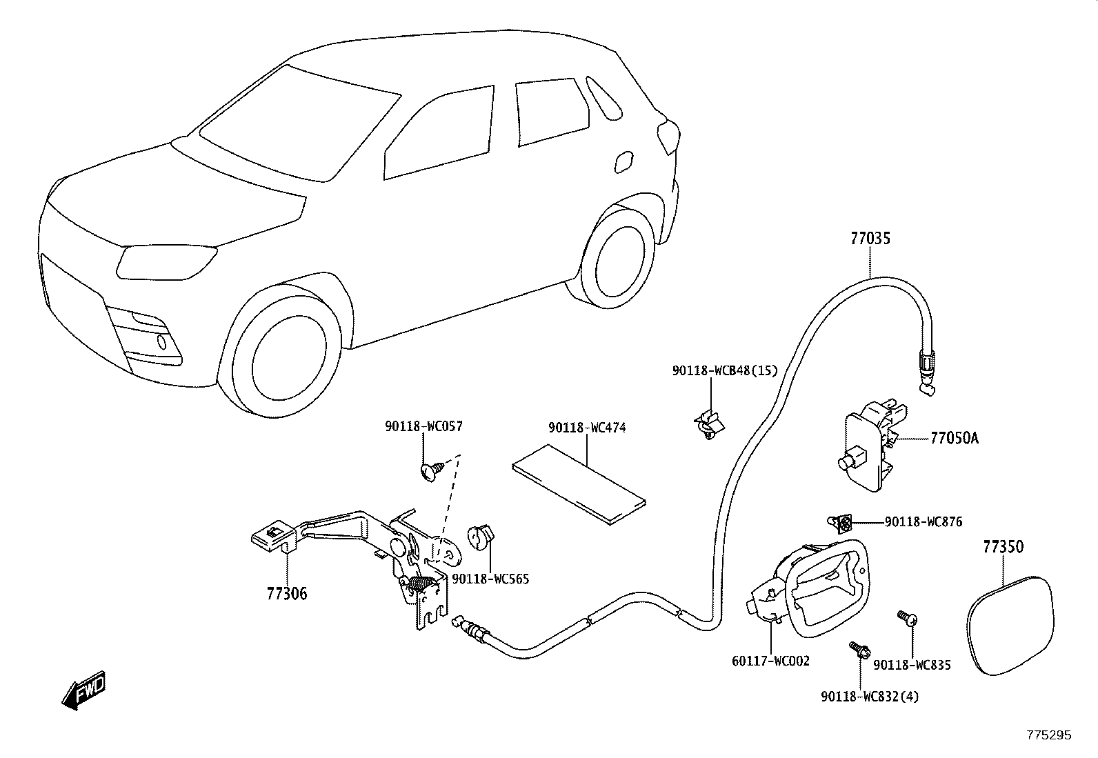 77169-WC002 GASKET, FUEL SUCTION TUBE SET product image