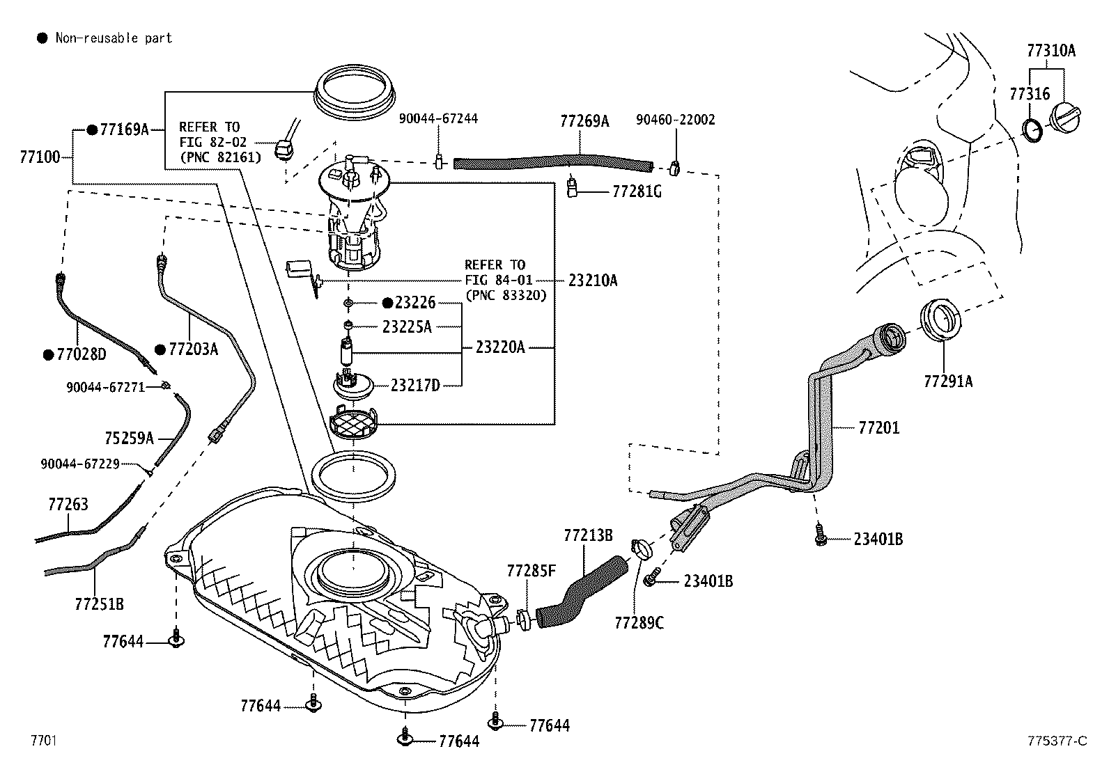 Toyota 77001-BZ480 TANK ASSY, FUEL