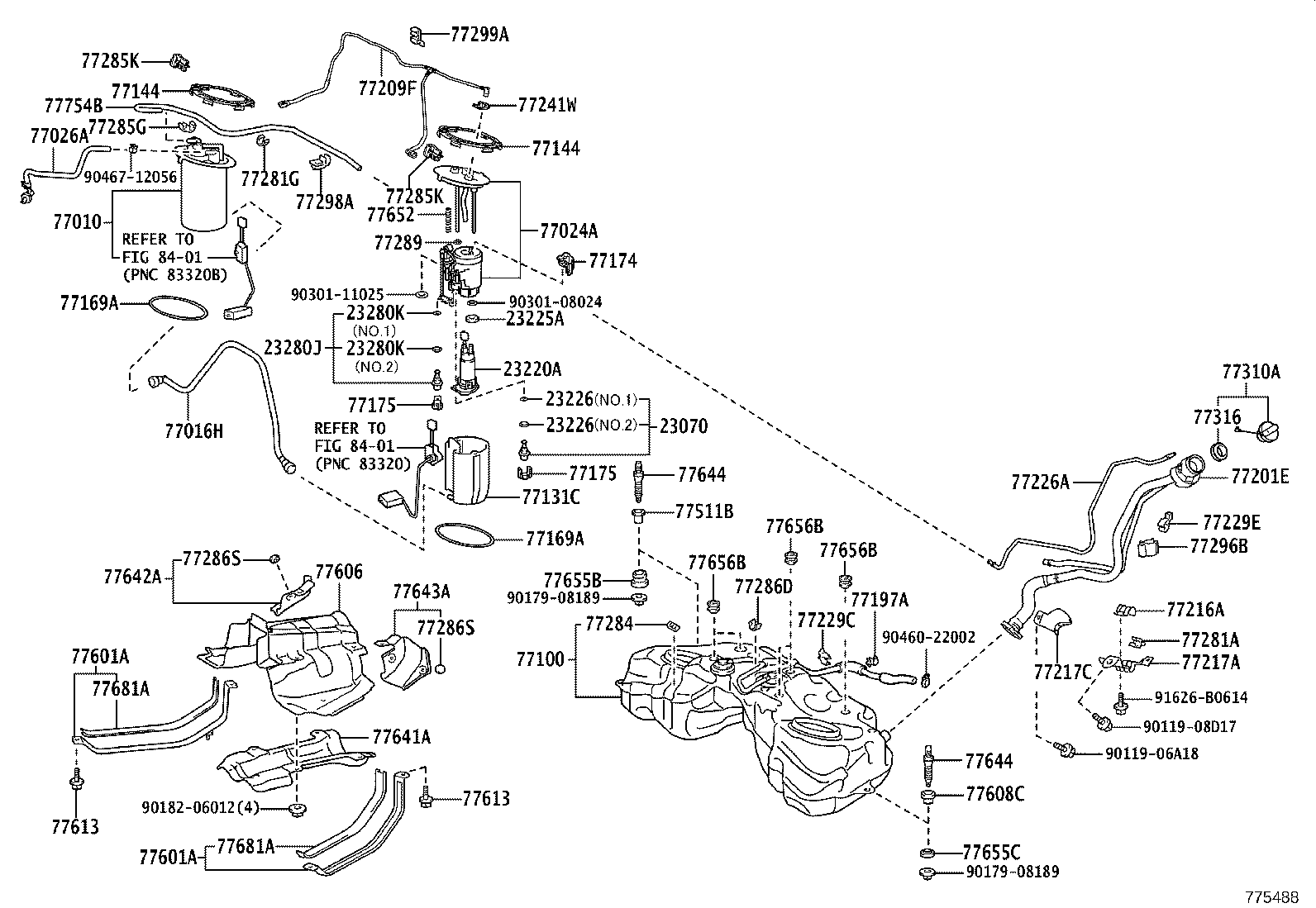77201-24170 PIPE SUB-ASSY, FUEL TANK FILLER product image