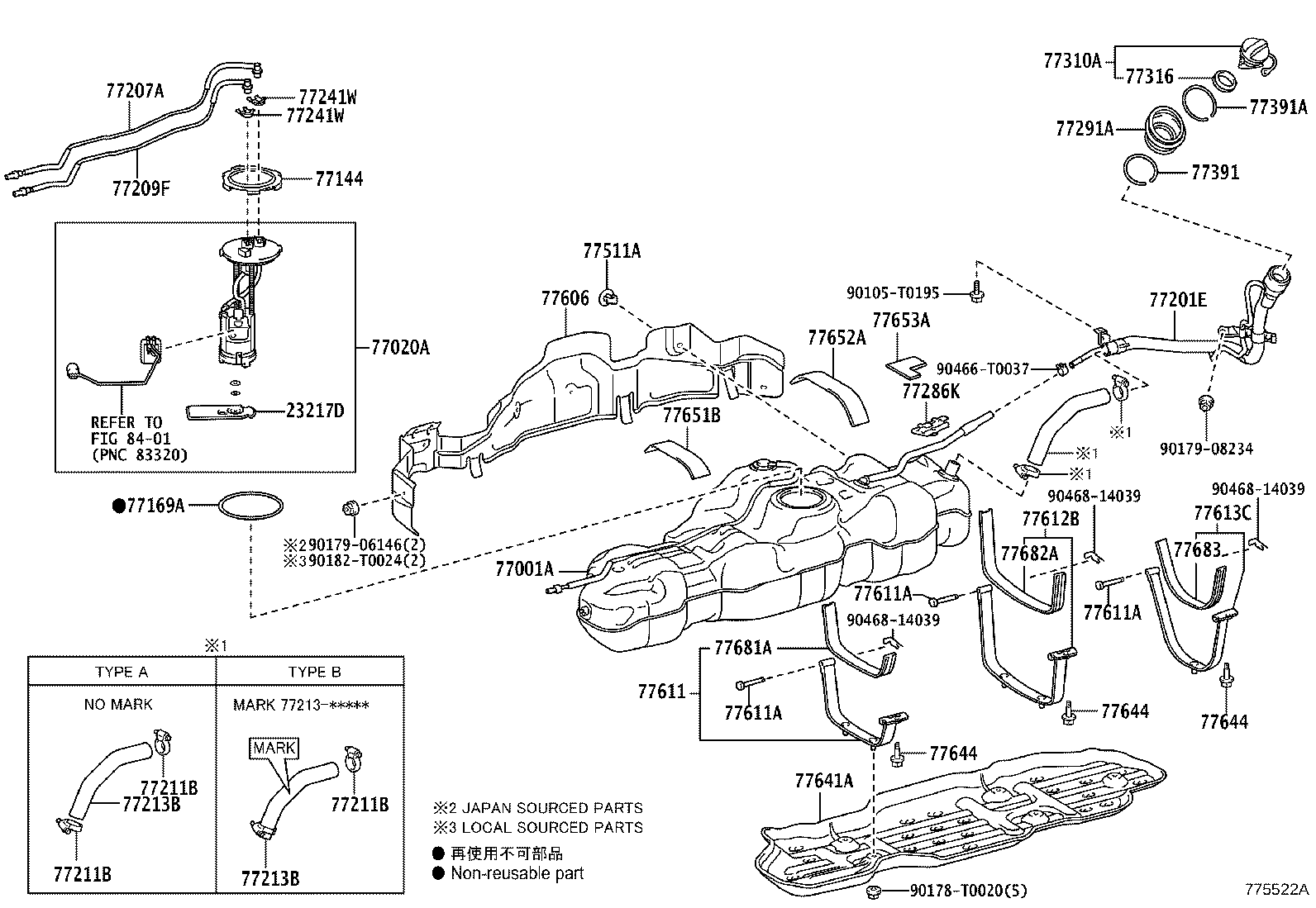 77020-0K411 TUBE ASSY, FUEL SUCTION W/PUMP & GAGE product image