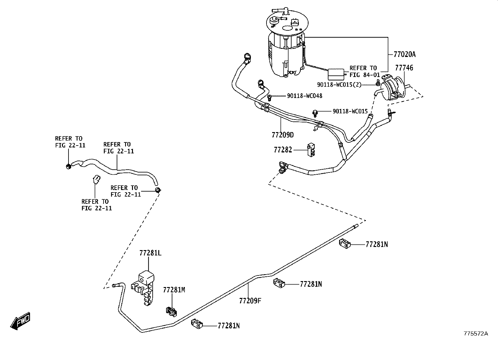 77226-WC003 HOSE, CHARCOAL CANISTER product image