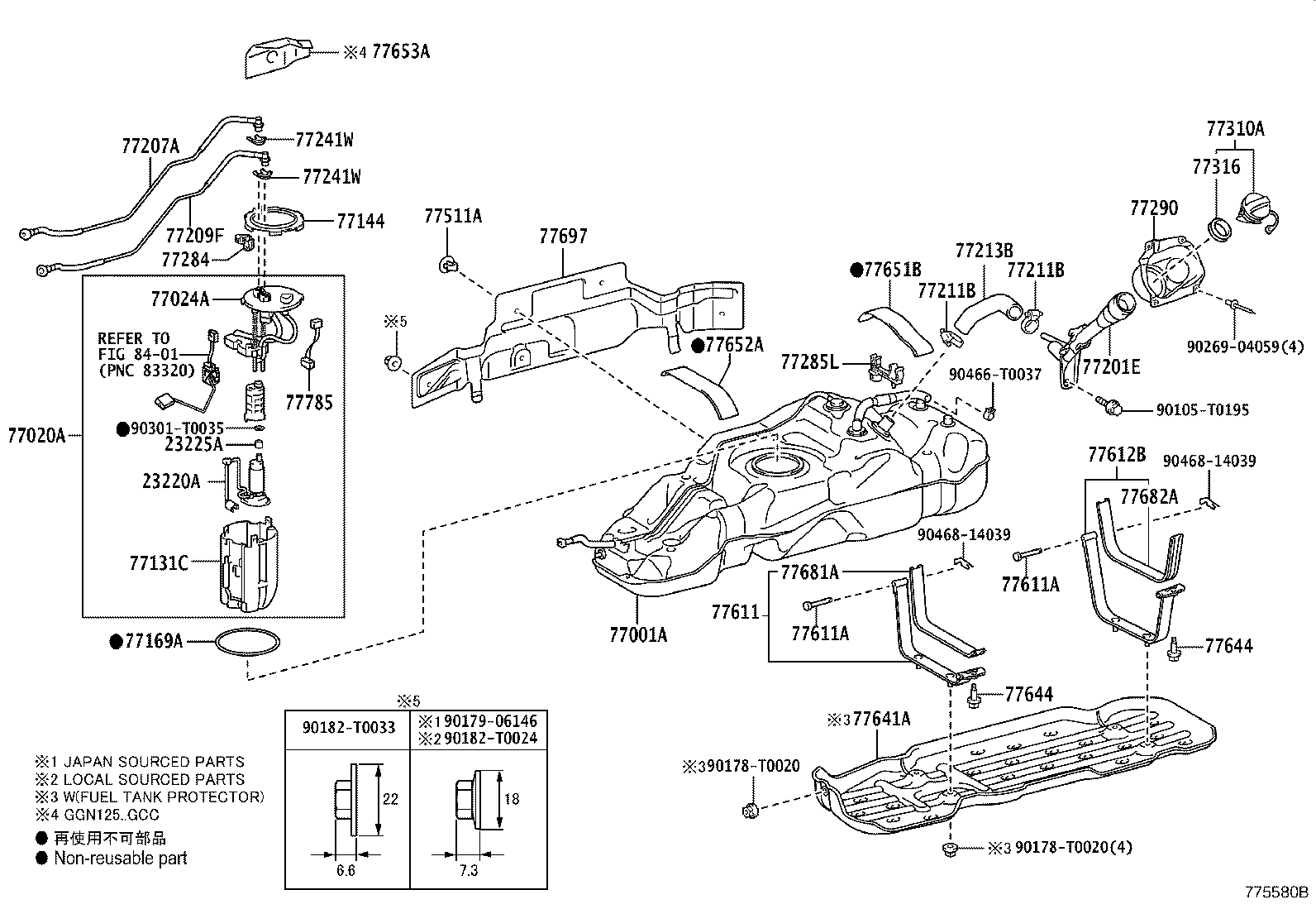 Toyota 77285-0K300 CLAMP, FUEL TUBE, NO.1