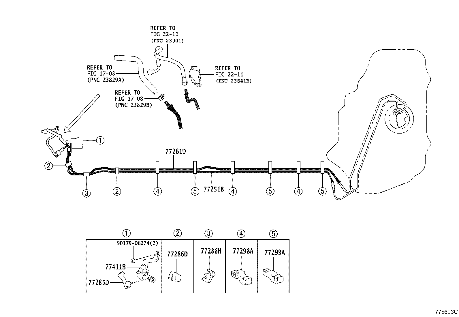 77261-16210 TUBE, FUEL TANK TO CANISTER product image