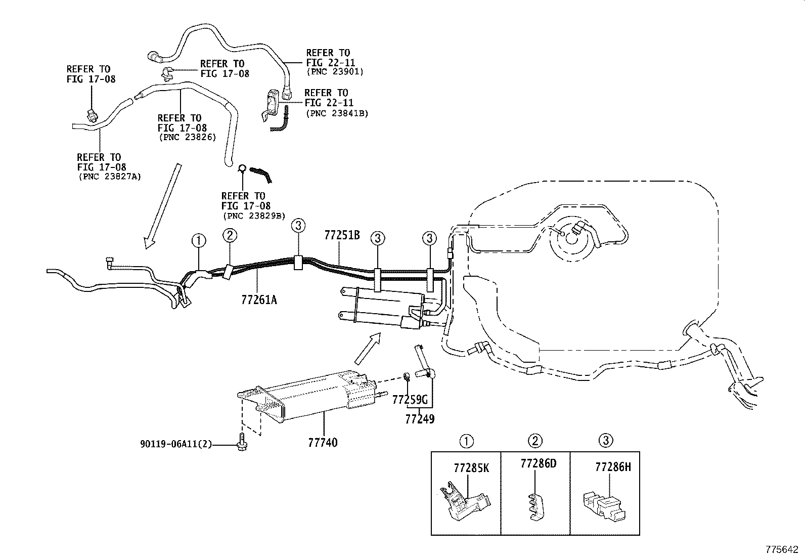 77026-42081 TUBE, FUEL TANK TO CANISTER product image