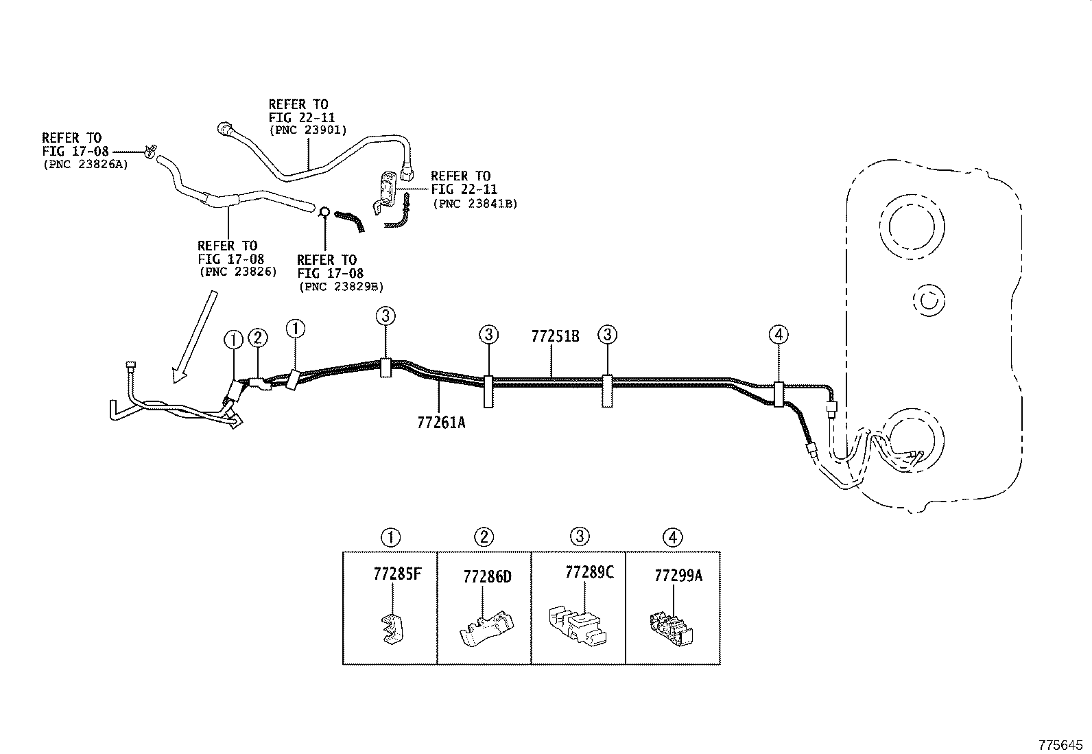 77026-42081 TUBE, FUEL TANK TO CANISTER product image