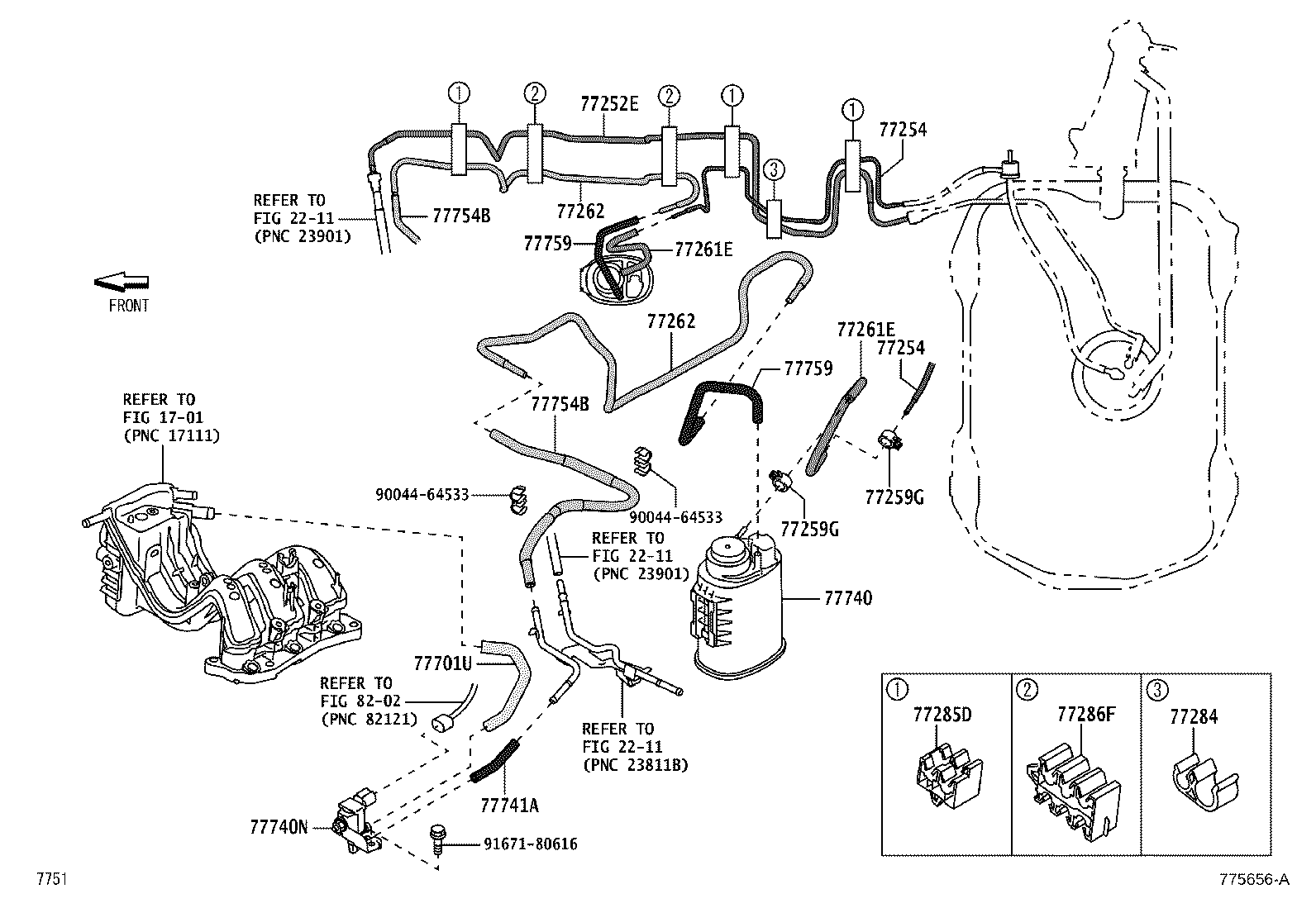 95326-07008 HOSE, FUEL, (FOR VAPOR FEED) product image