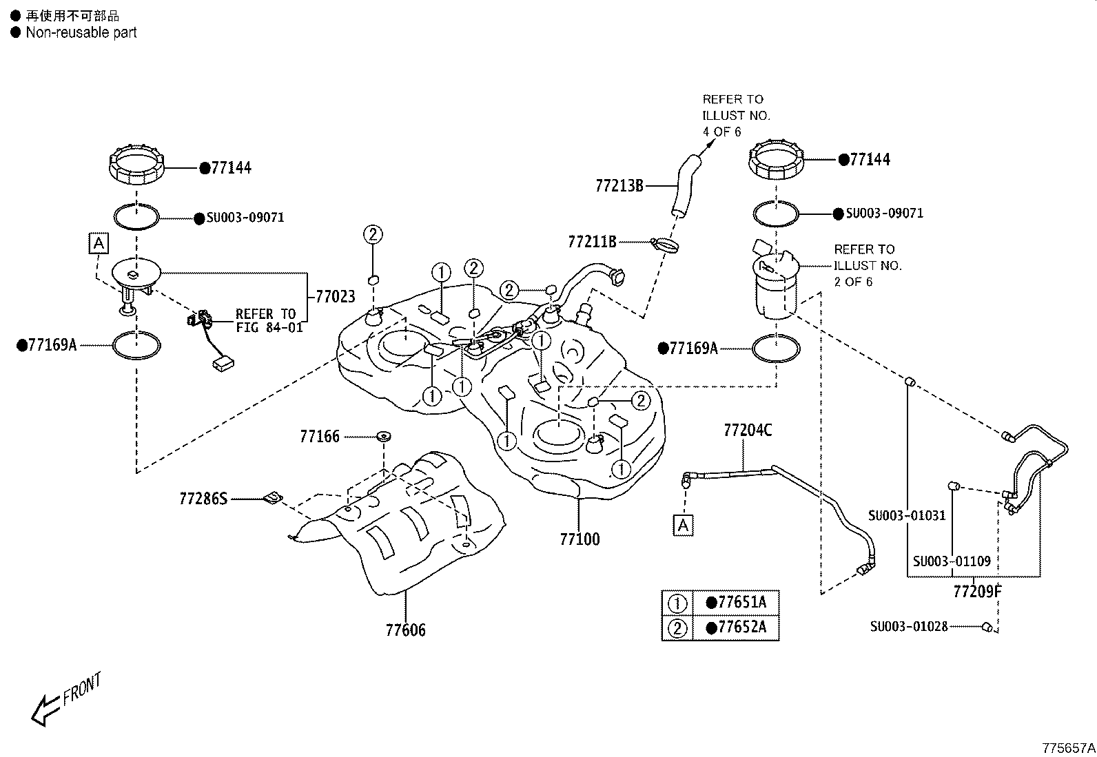 Toyota SU003-09609 TANK ASSY, FUEL