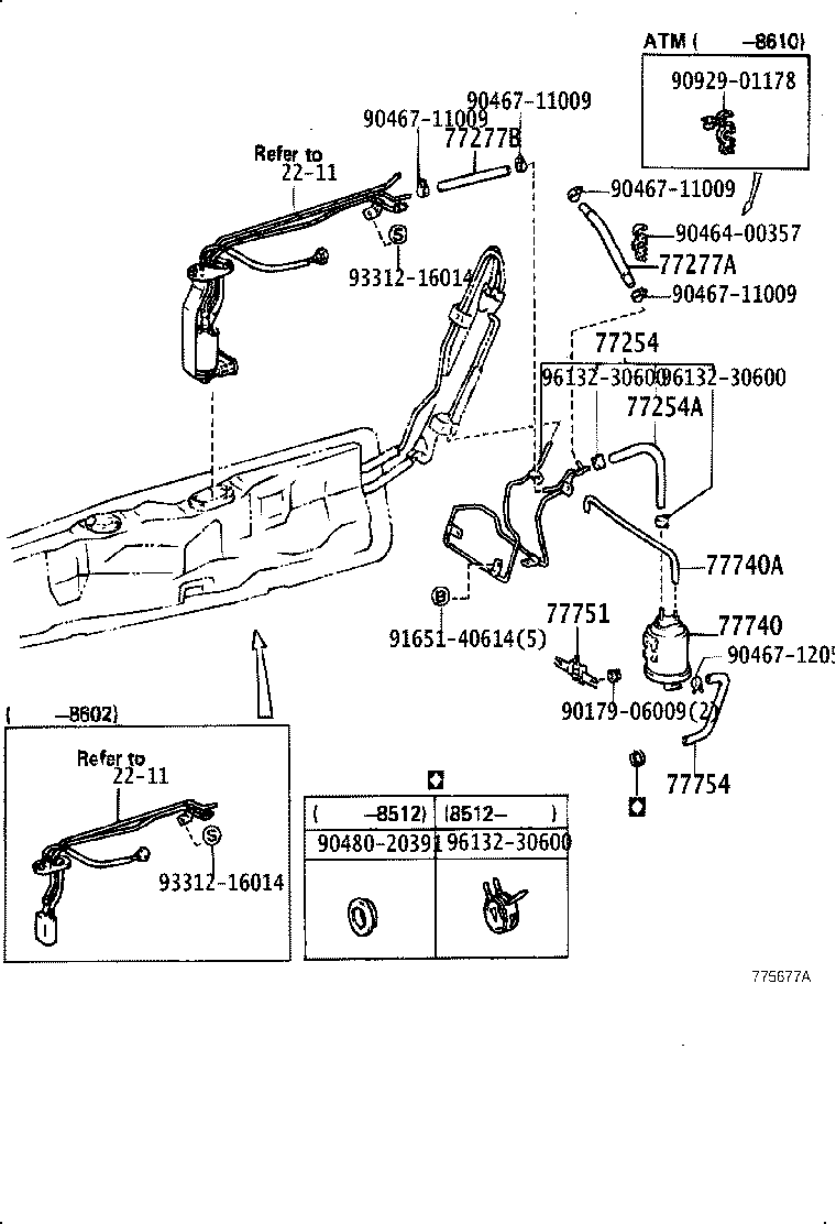 77017-17010 TUBE SUB-ASSY, FUEL TANK SUCTION product image