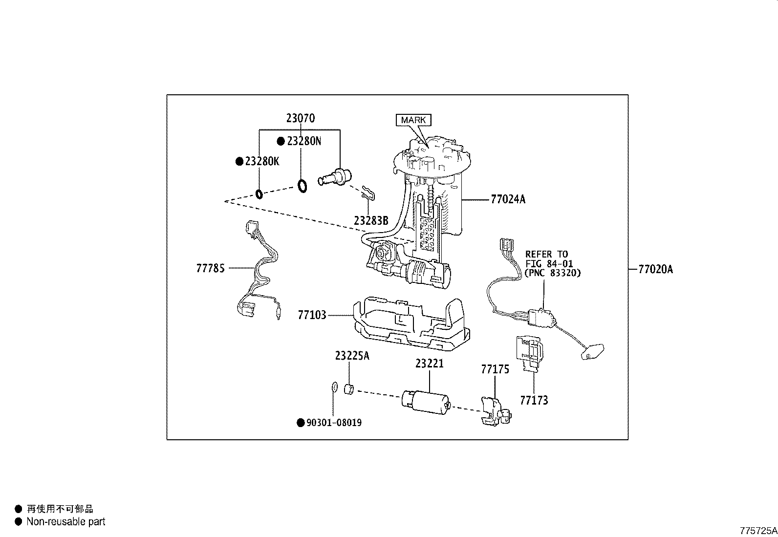 77261-33340 TUBE SUB-ASSY, FUEL EMISSION product image