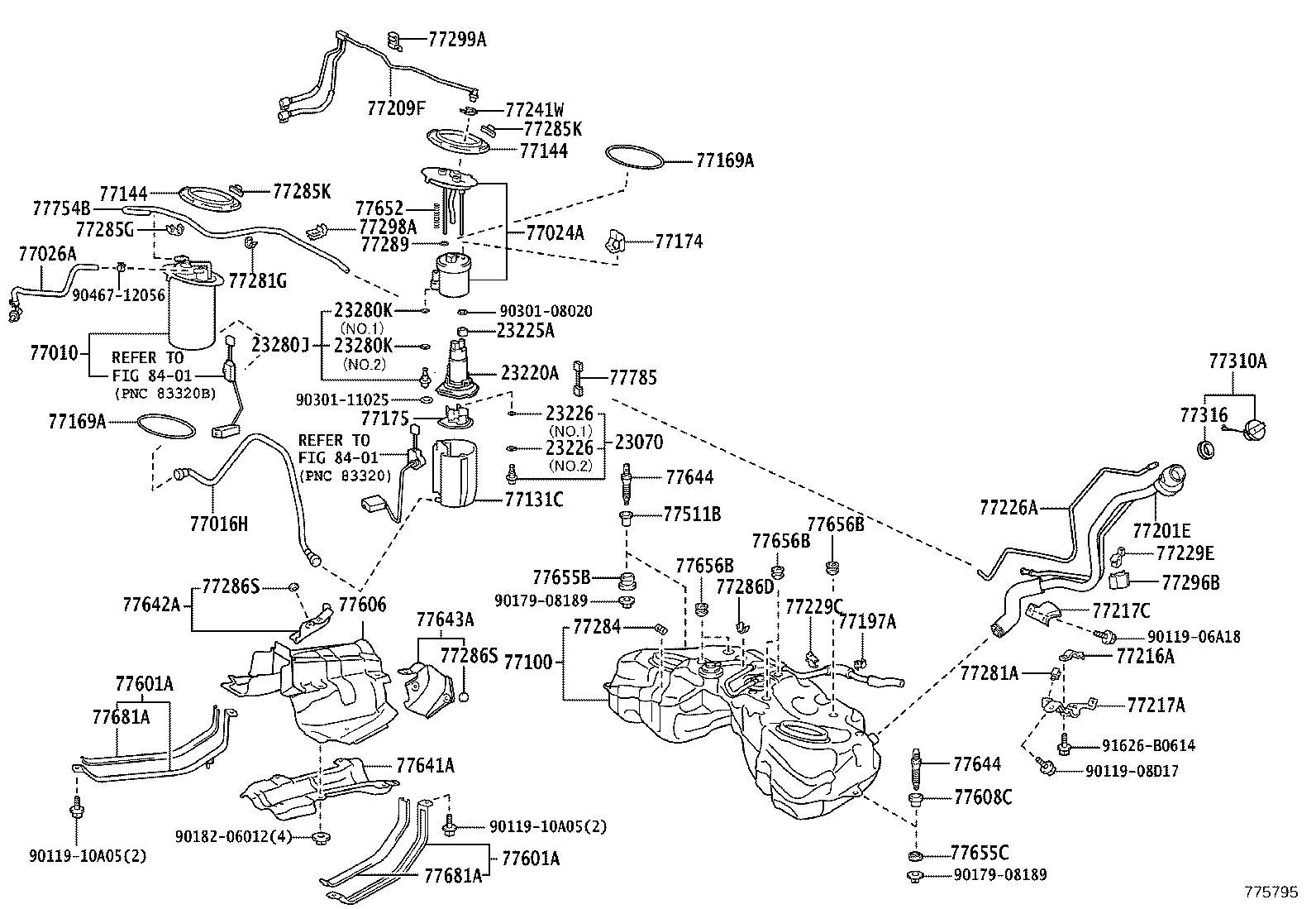 77261-53290 TUBE SUB-ASSY, FUEL EMISSION product image