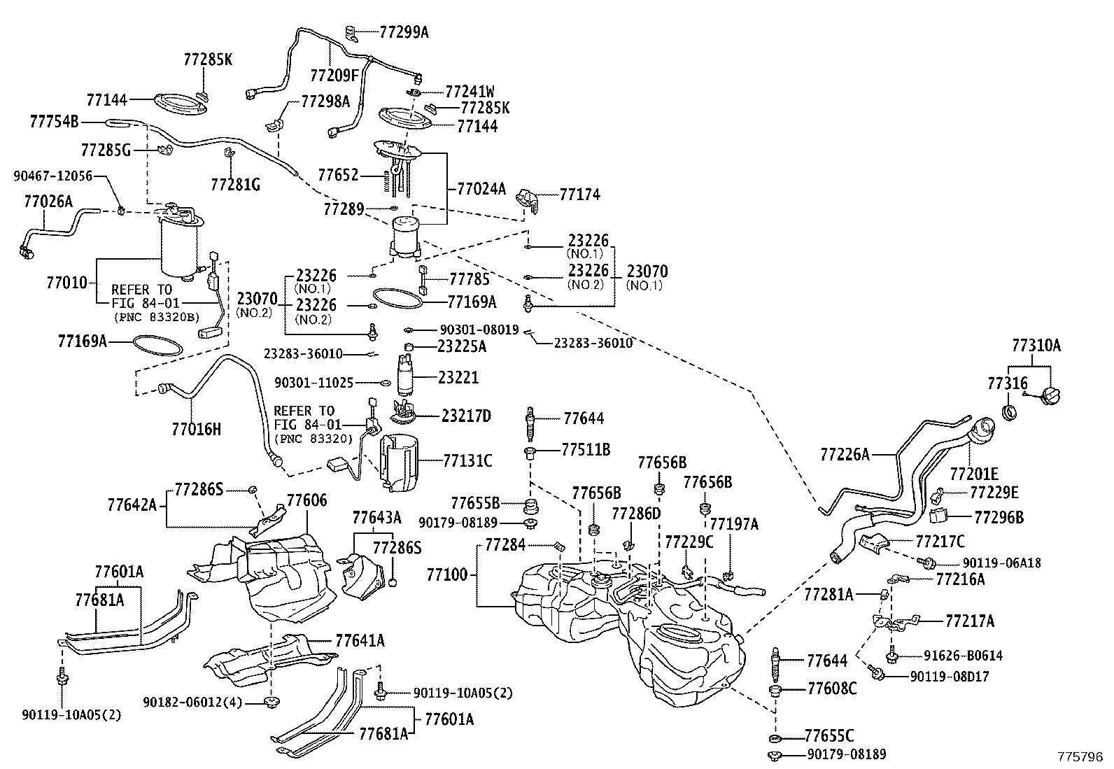 77261-53290 TUBE SUB-ASSY, FUEL EMISSION product image