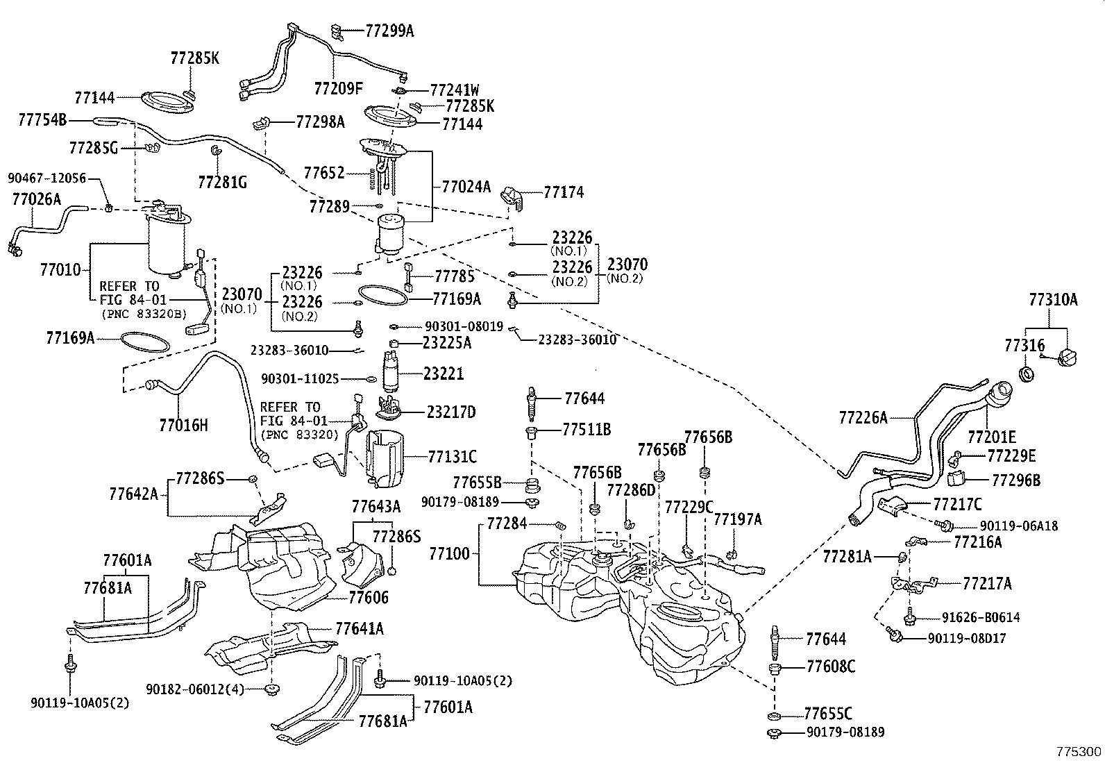 77261-53290 TUBE SUB-ASSY, FUEL EMISSION product image