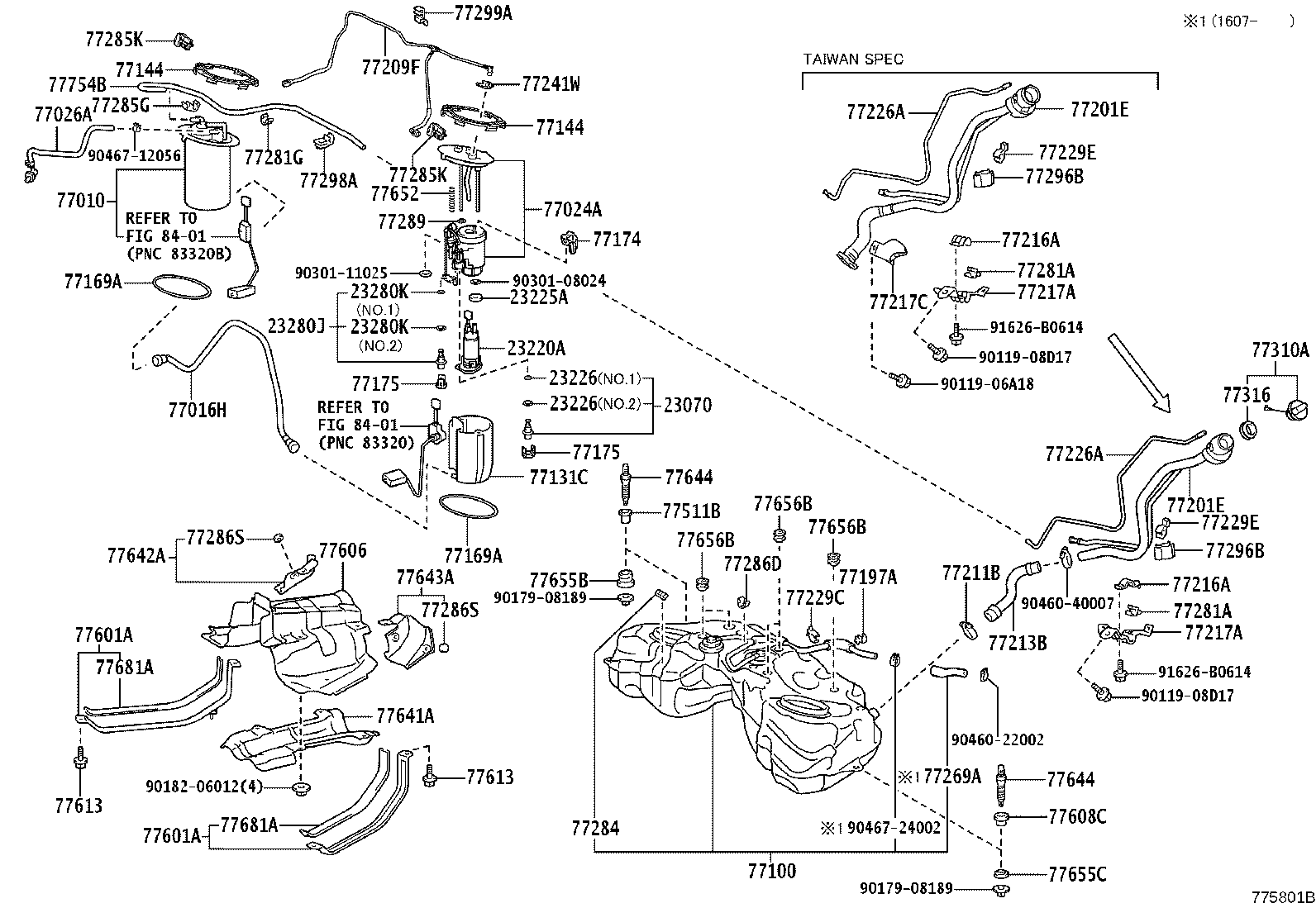 77201-24170 PIPE SUB-ASSY, FUEL TANK FILLER product image