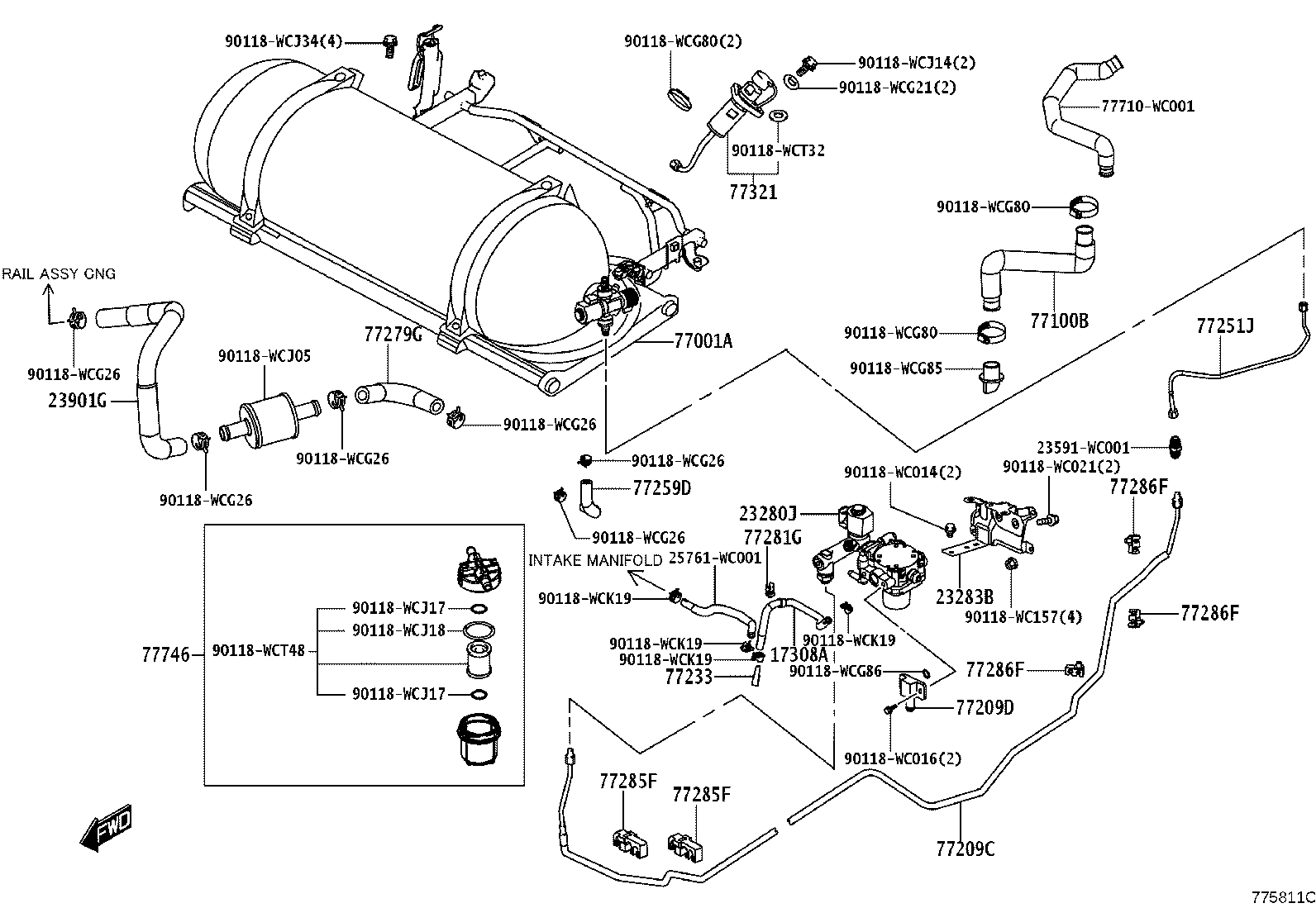 90118-WCL65 HOSE, FUEL TANK BREATHER product image