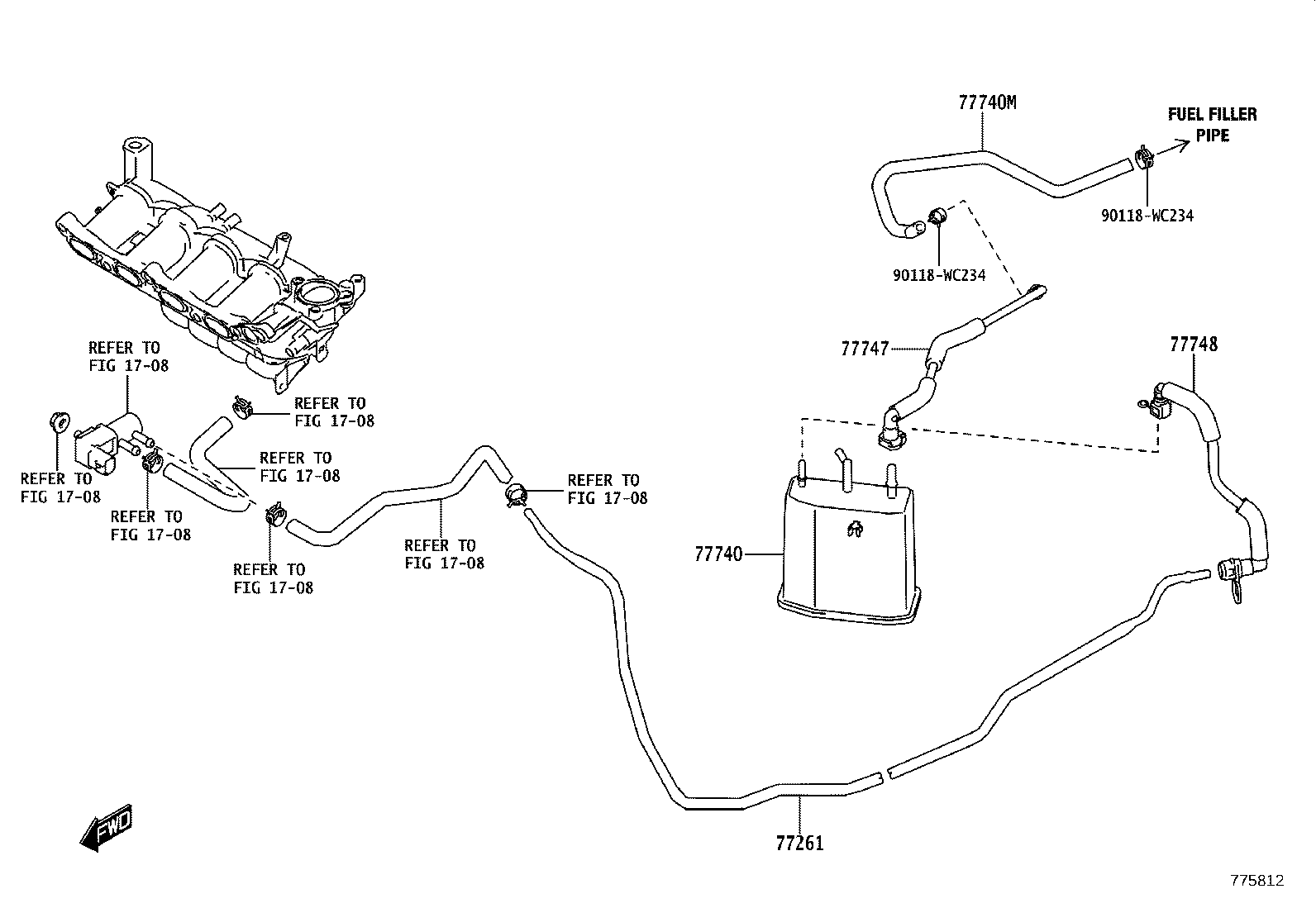 90118-WCL65 HOSE, FUEL TANK BREATHER product image