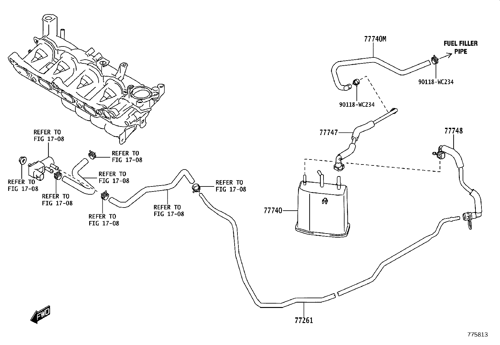 90118-WCL65 HOSE, FUEL TANK BREATHER product image
