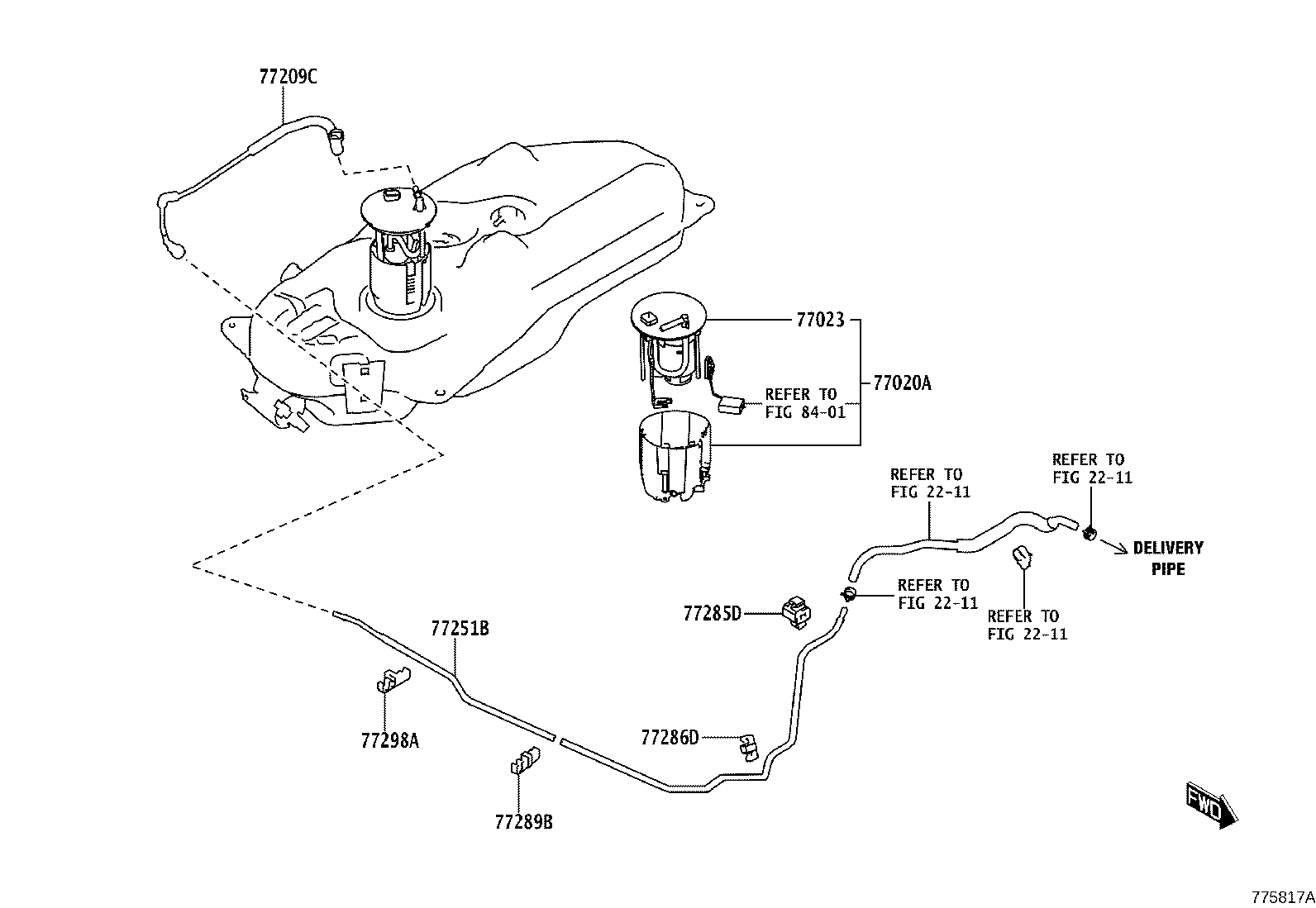 77201-WC008 PIPE SUB-ASSY, FUEL TANK FILLER product image