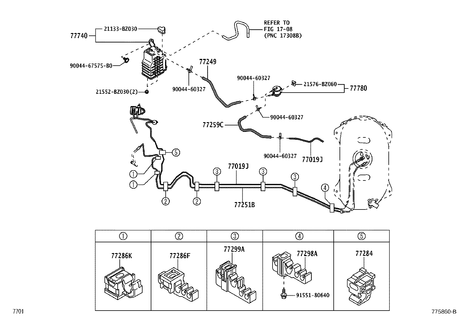 17660-BZ070 VALVE ASSY, PURGE CONTROL product image