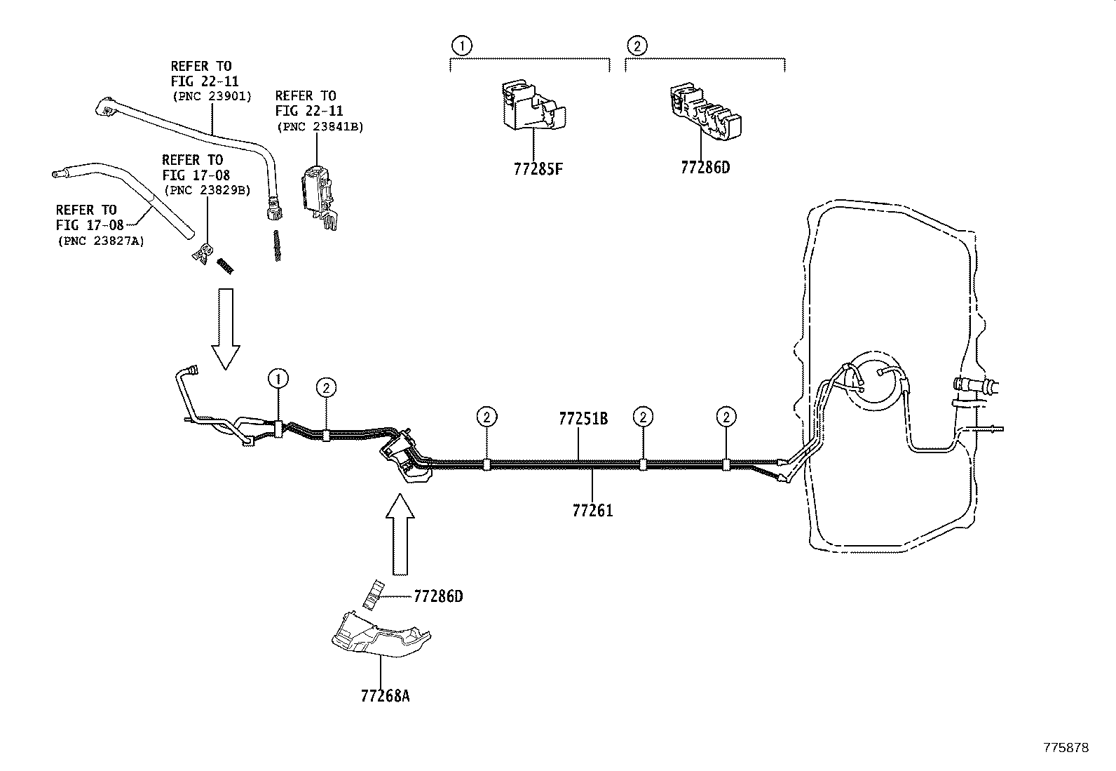 77020-52641 TUBE ASSY, FUEL SUCTION W/PUMP & GAGE product image
