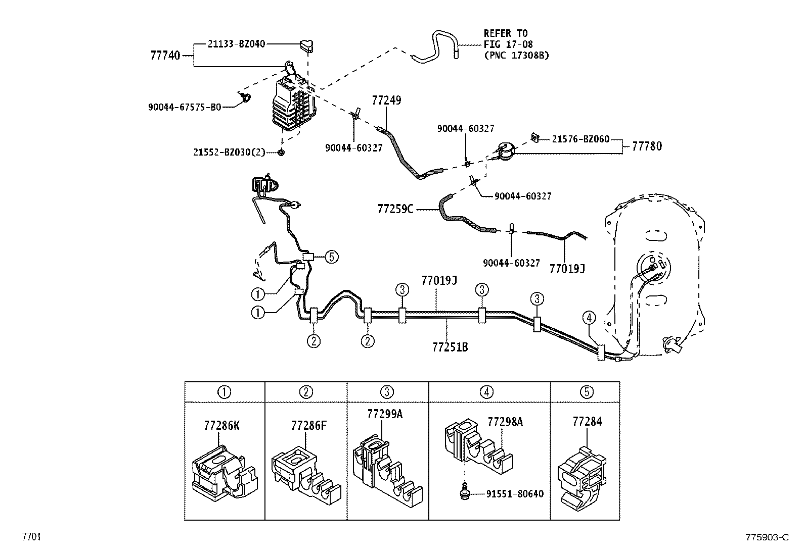 17660-BZ070 VALVE ASSY, PURGE CONTROL product image
