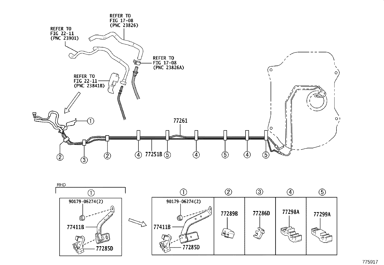 77261-16240 TUBE SUB-ASSY, FUEL EMISSION product image