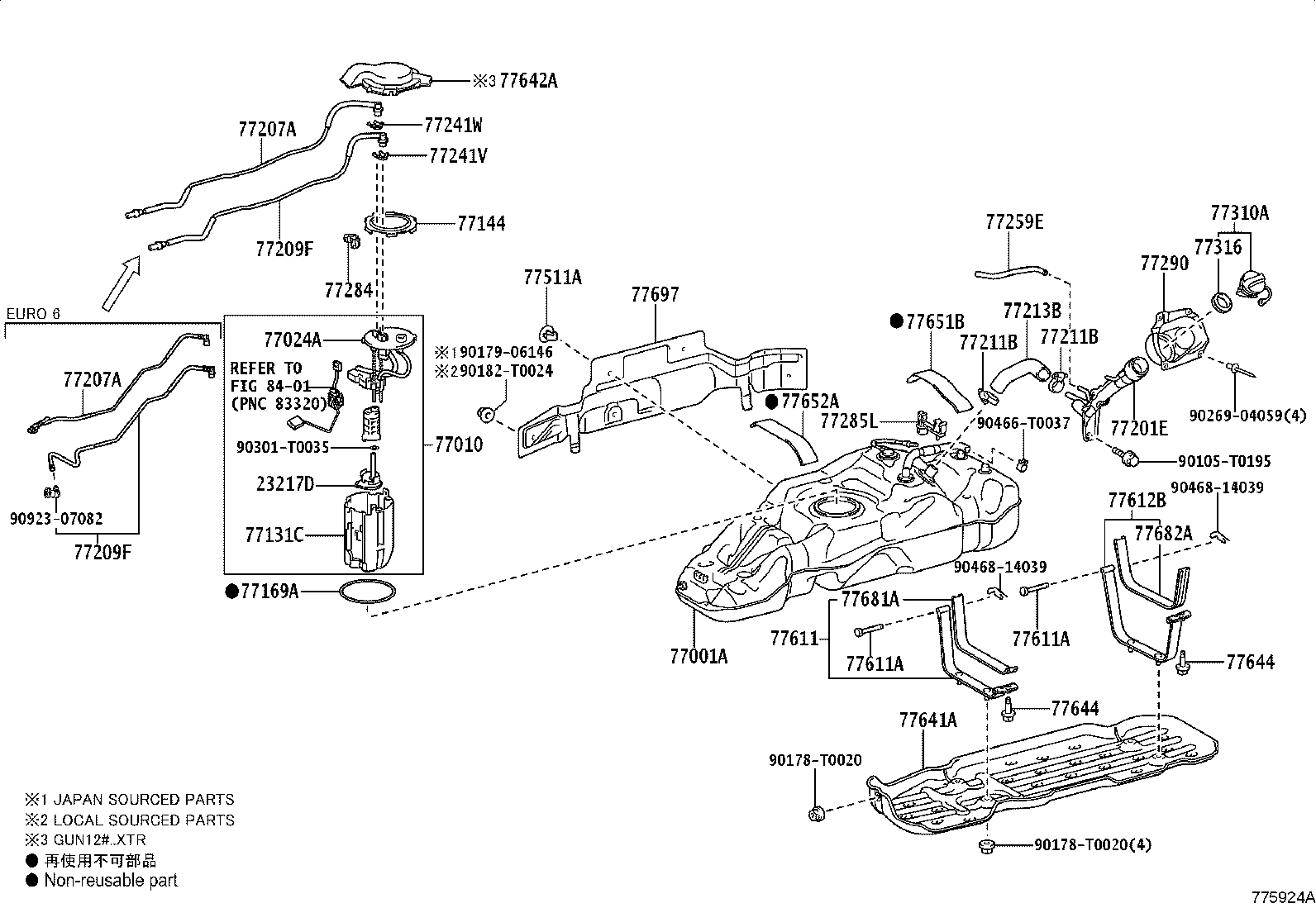 77285-0K430 CLAMP, FUEL TUBE, NO.1 product image