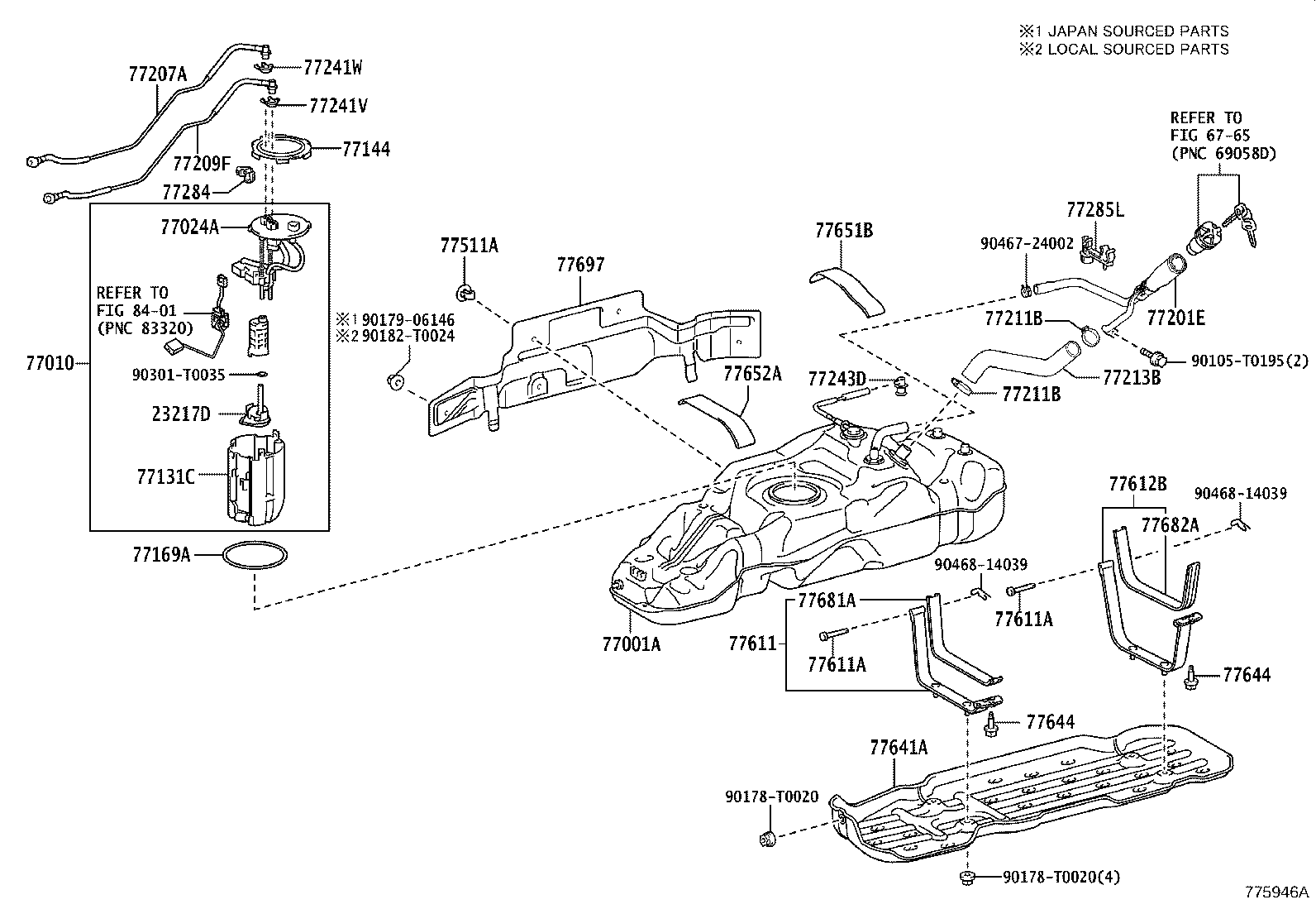 Toyota 77001-0K800 TANK SUB-ASSY, FUEL