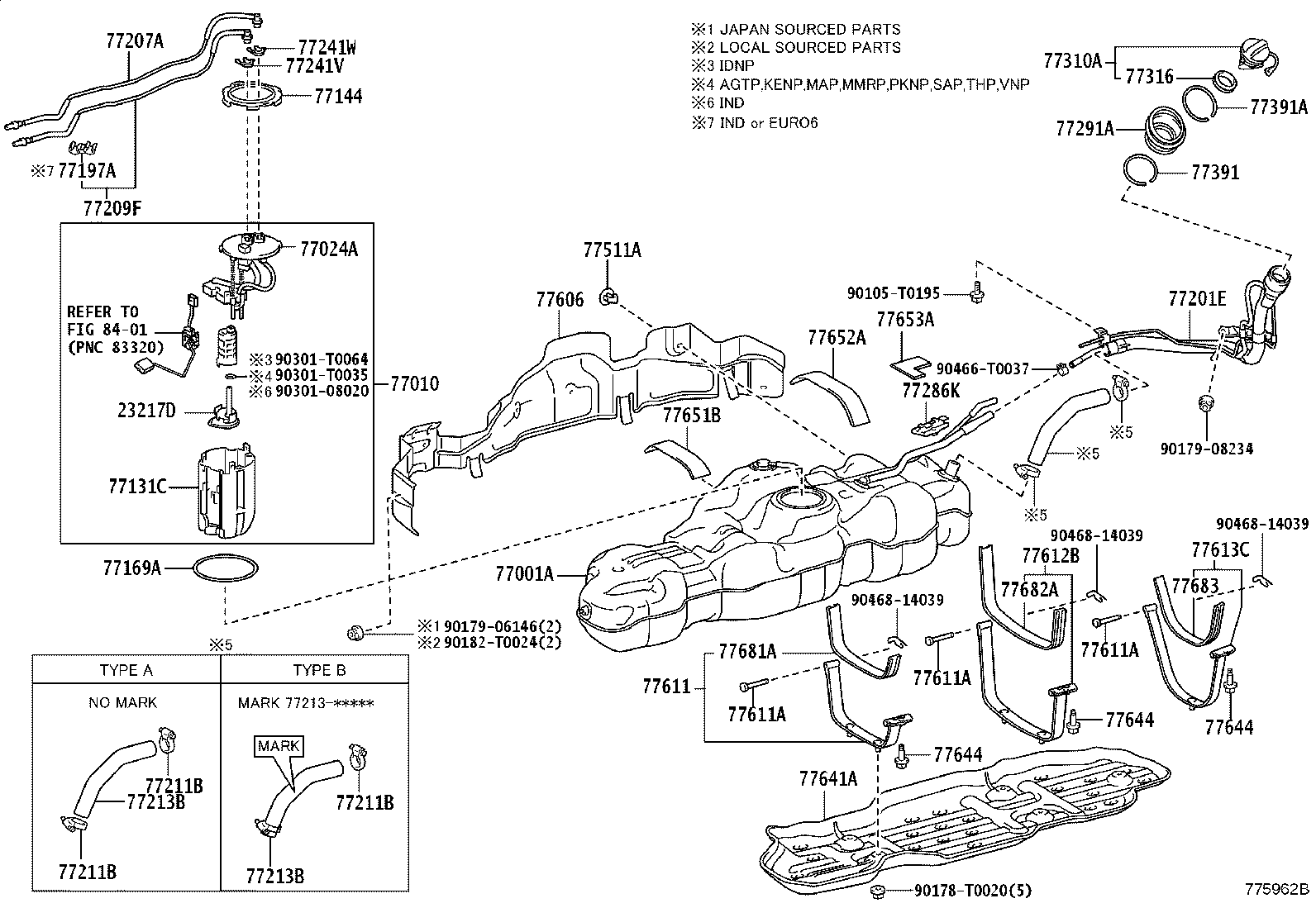 77286-0K250 CLAMP, FUEL TUBE, NO.2 product image
