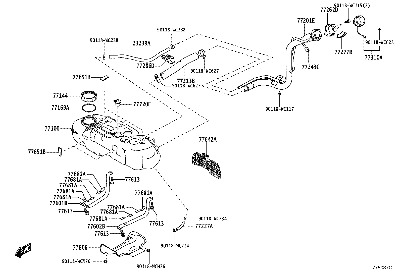 23591-WC001 JOINT, FUEL HOSE product image