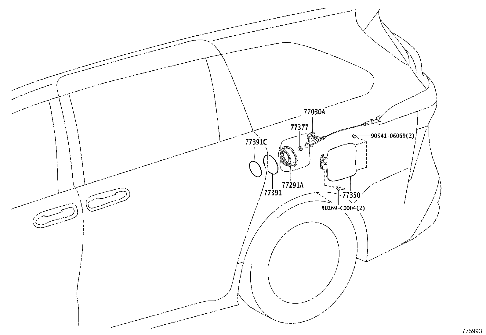 77285-08430 CLAMP, FUEL TUBE, NO.3 product image