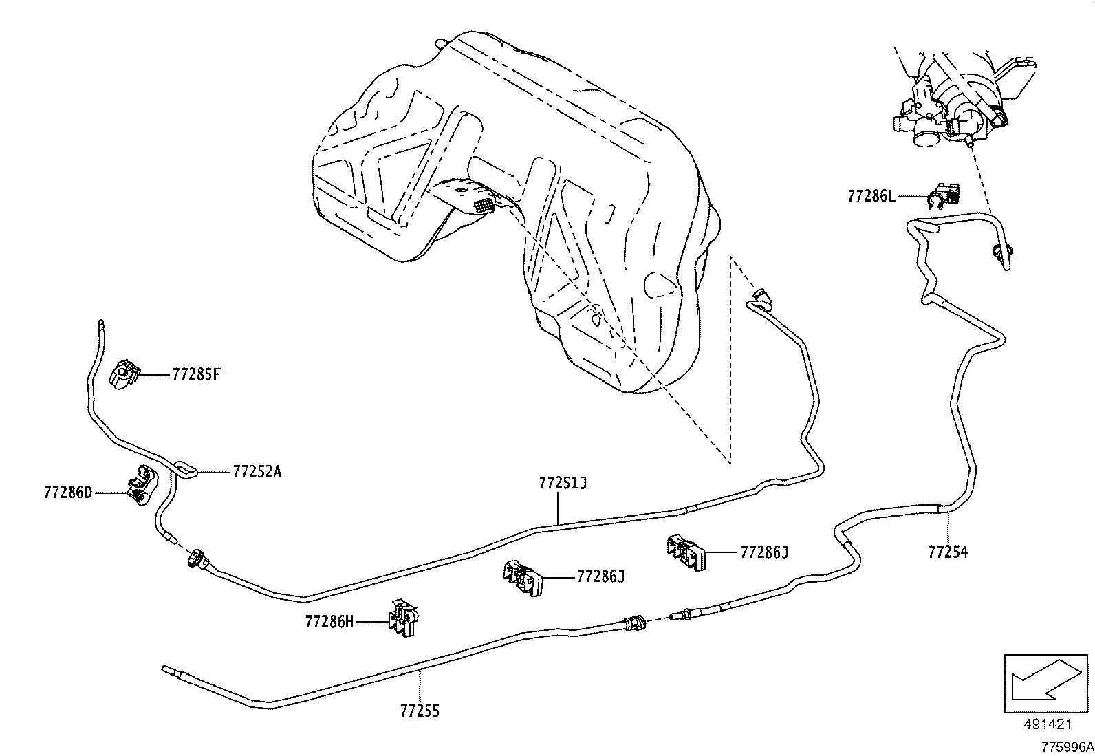 Toyota 90118-WA895 CLAMP, FUEL TUBE, NO.5